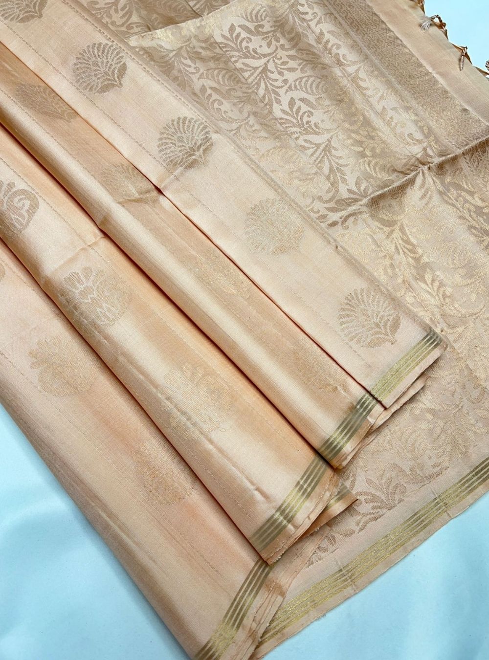 Light Peach- Soft Silk Saree
