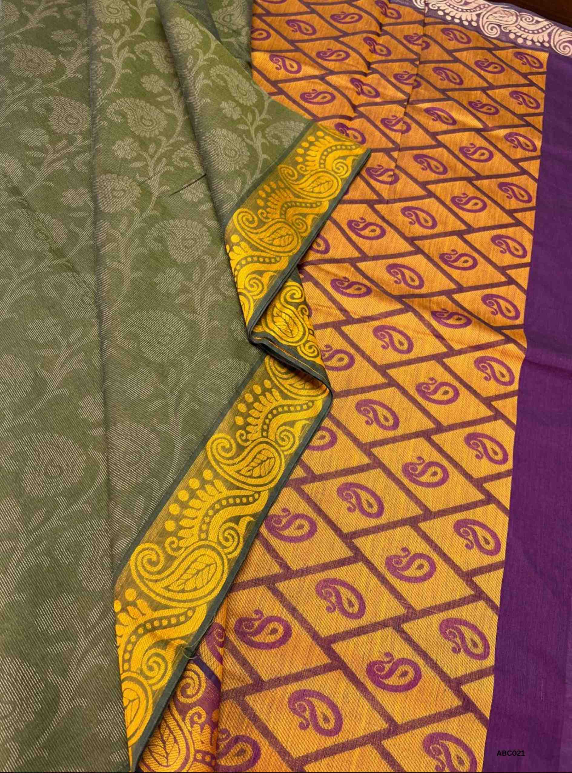 ARAKKU GREEN - PURE COTTON SAREE