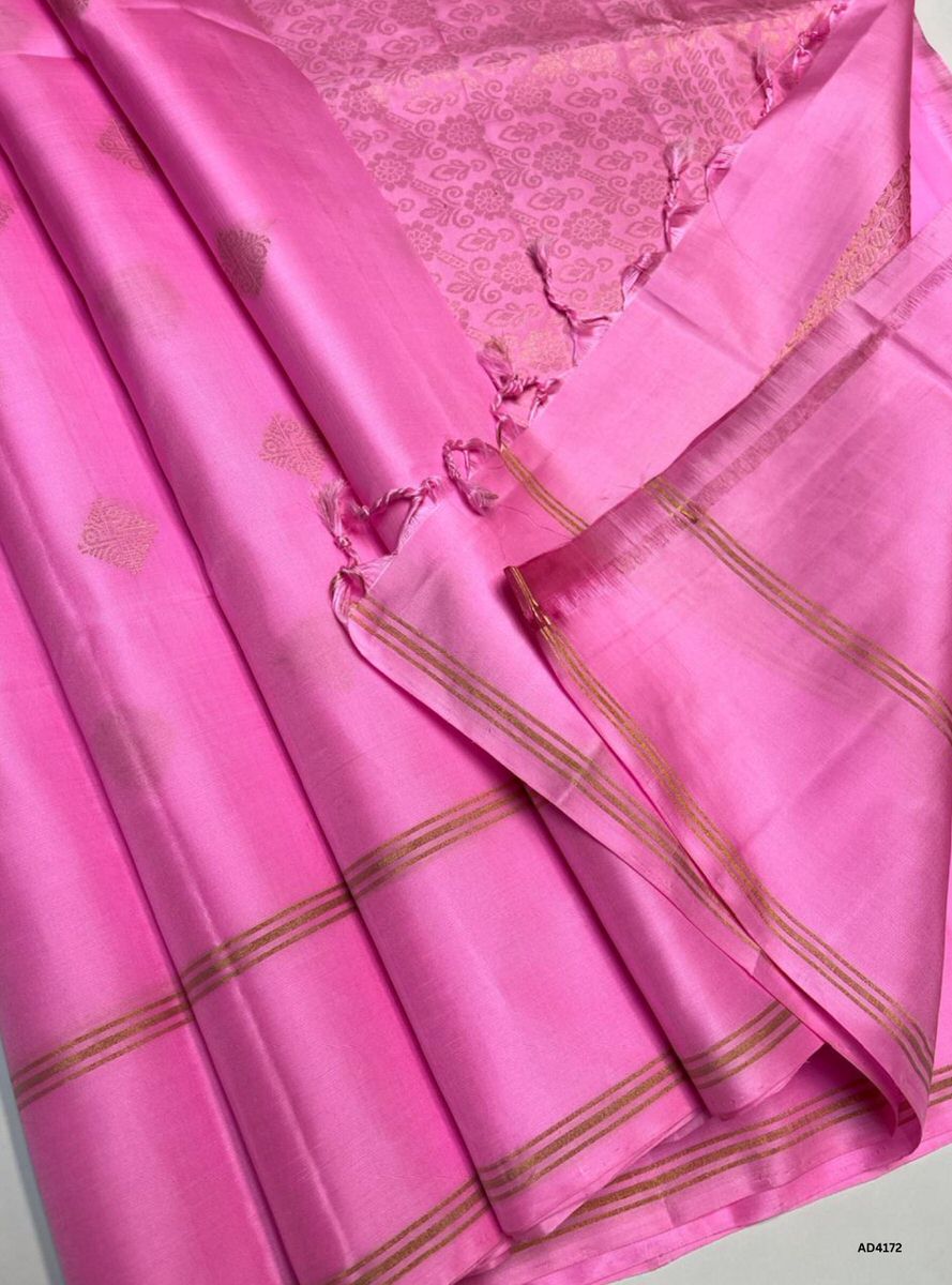 Baby Pink - Soft Silk Saree