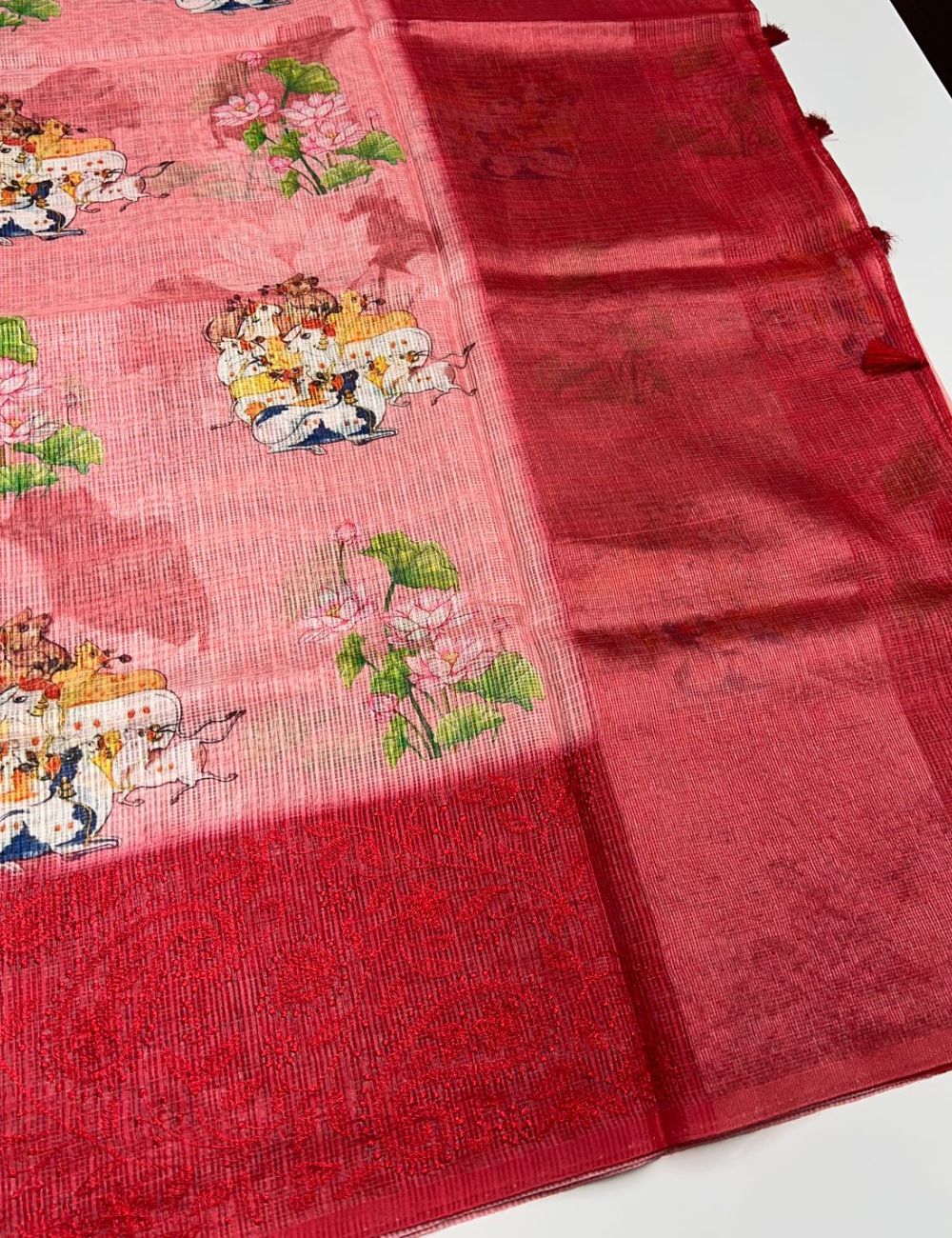 Red - Cotta Saree