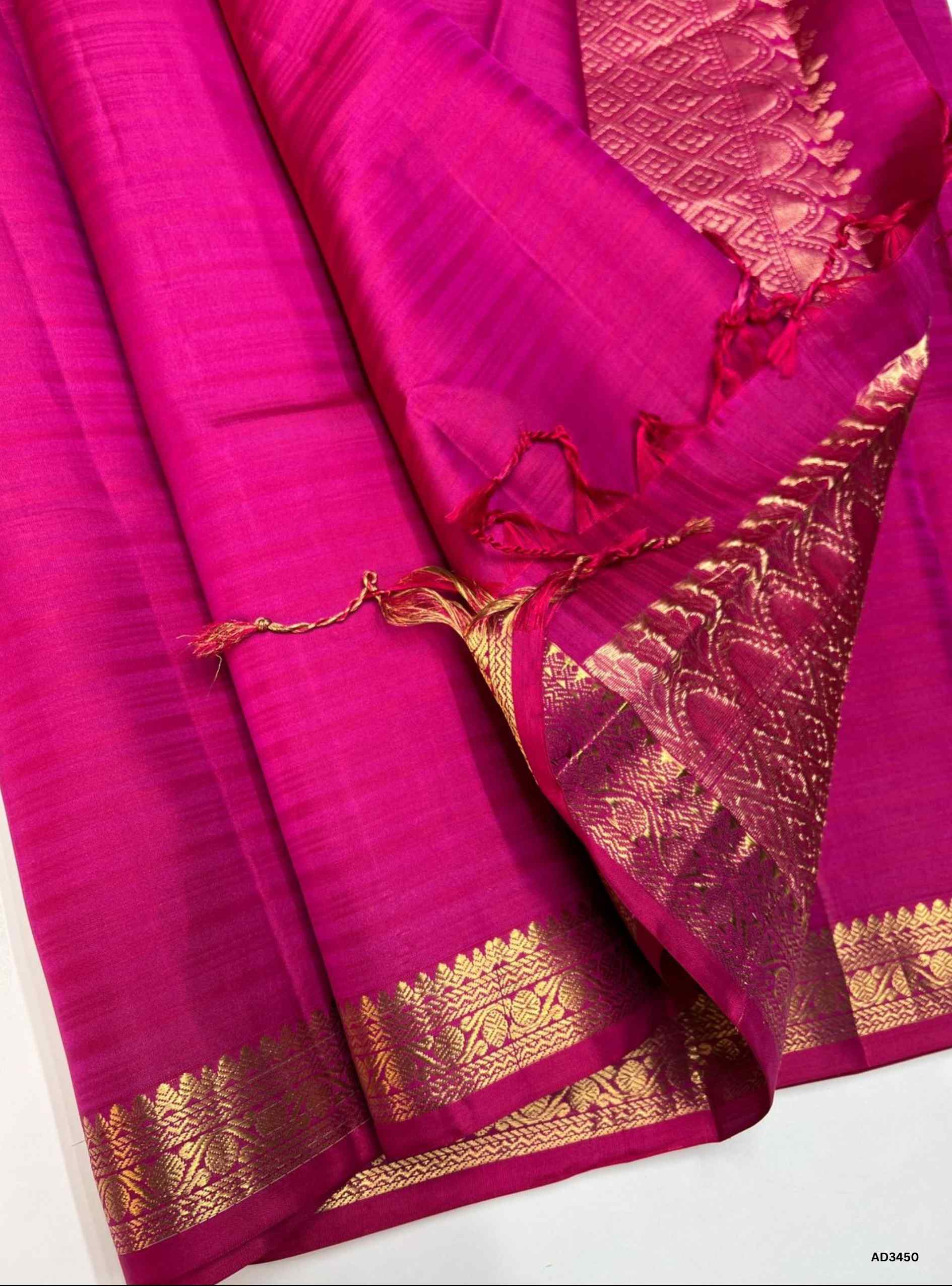 Rani Pink - Soft Silk Saree