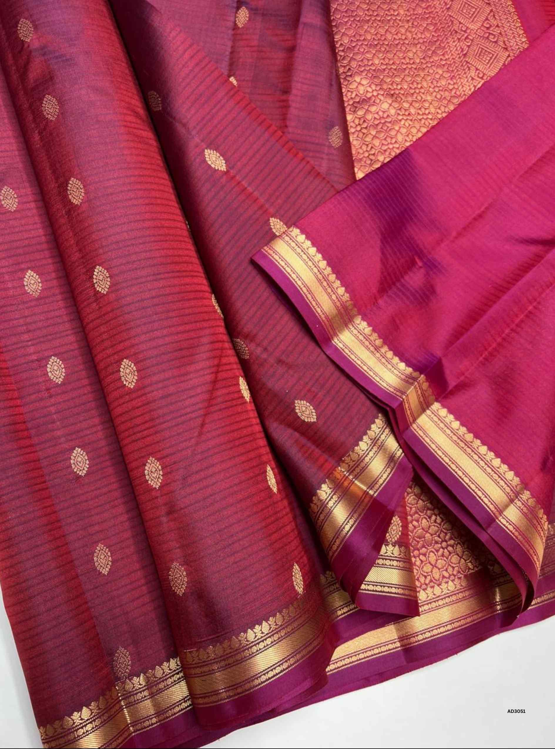Wine - Soft Silk Saree