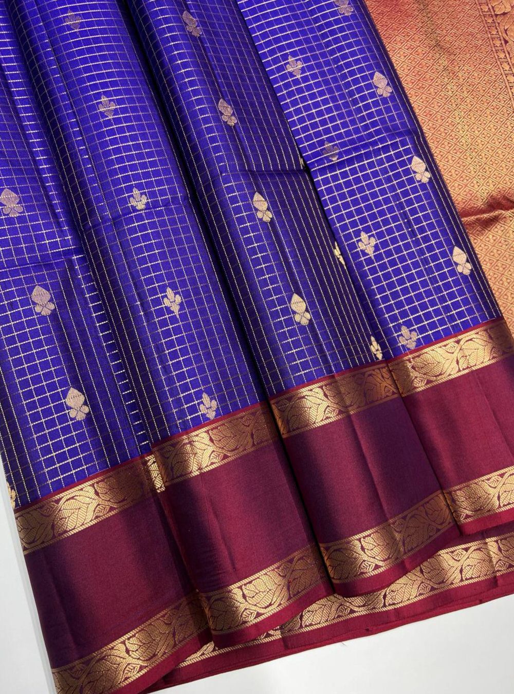 Purple & Maroon - Retta Pett Soft Silk Saree
