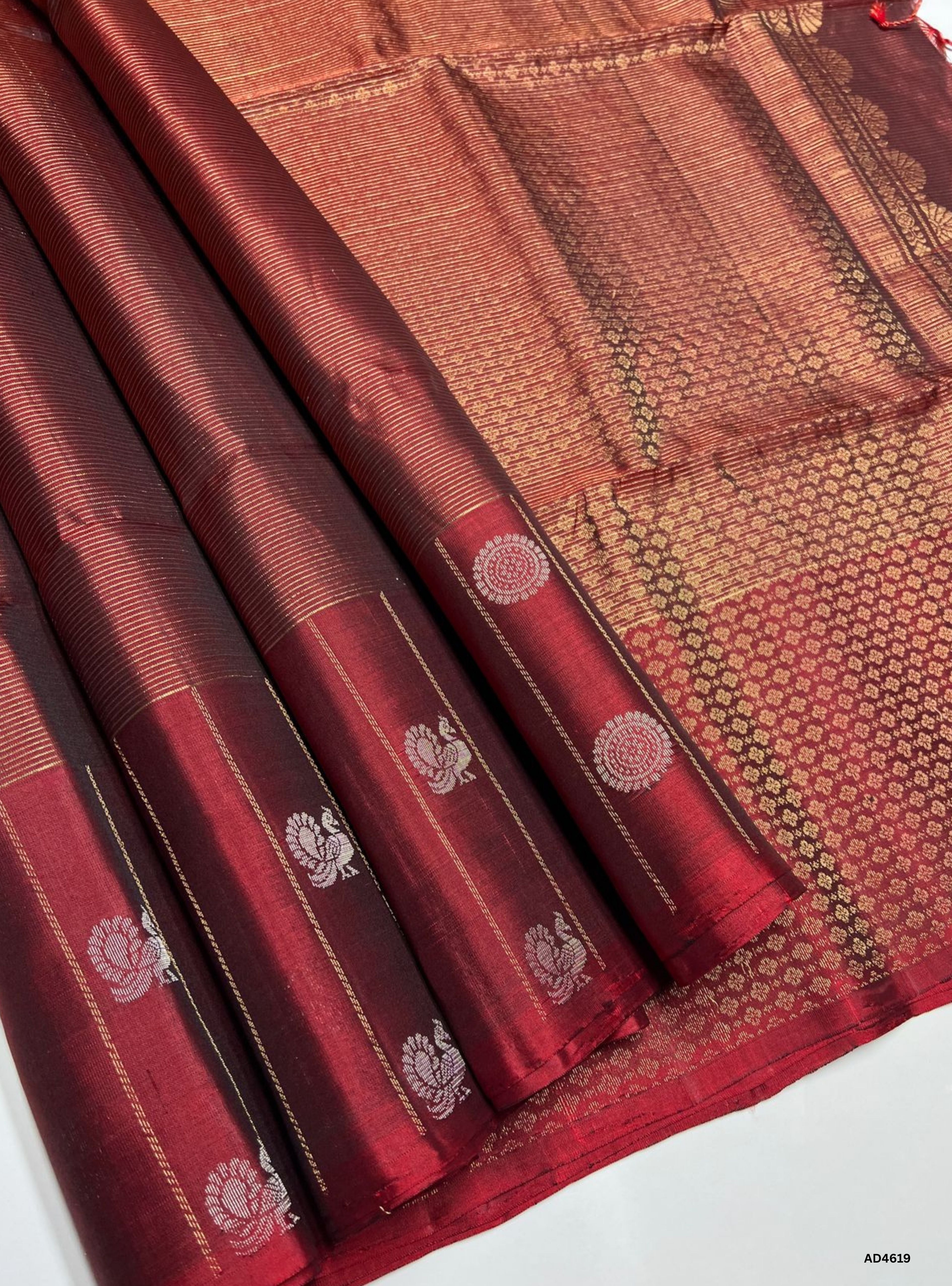 Maroon - Facncy Border Soft Silk Saree