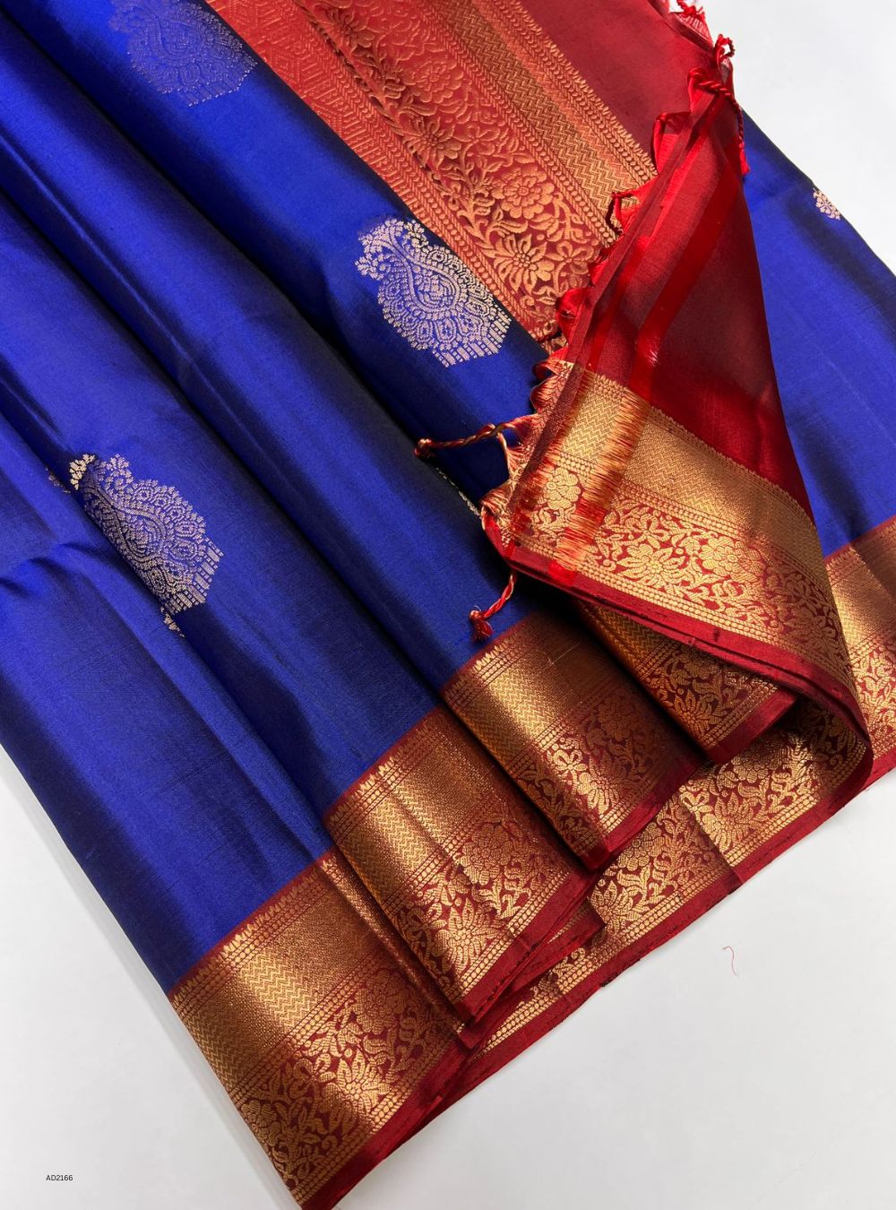 Royal Blue & Maroon - Soft Silk Saree