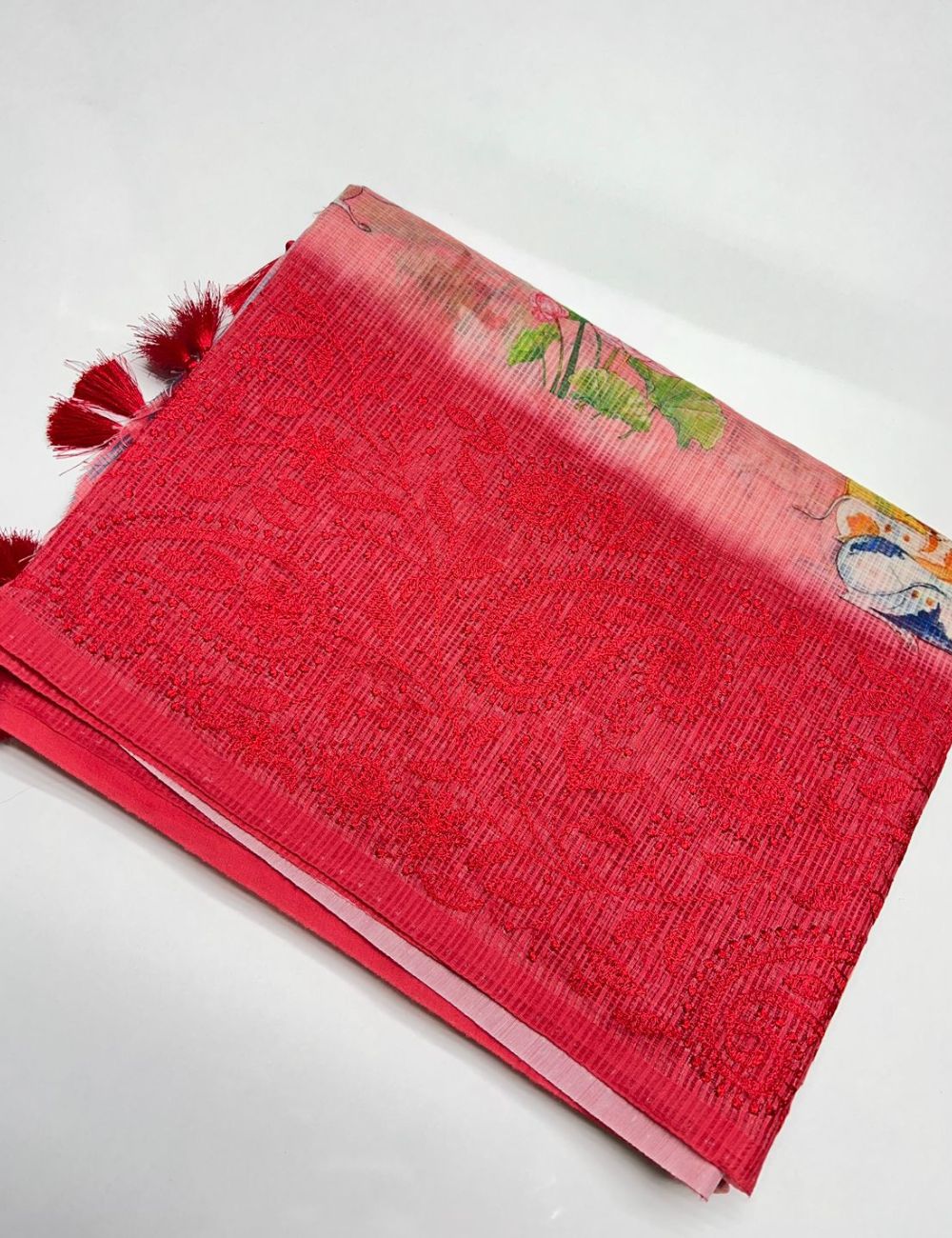 Red - Cotta Saree