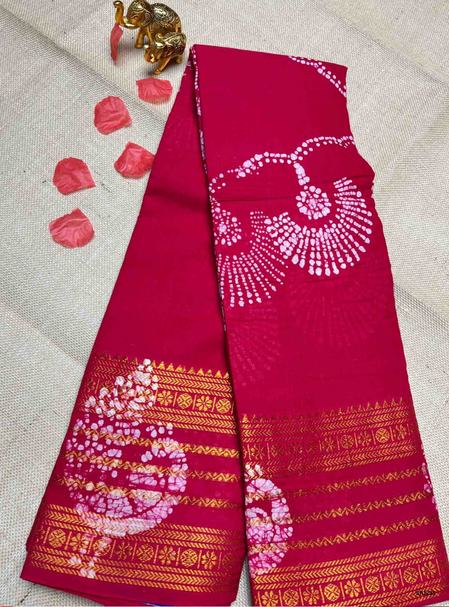 Pink - Wax Chungudi Cotton