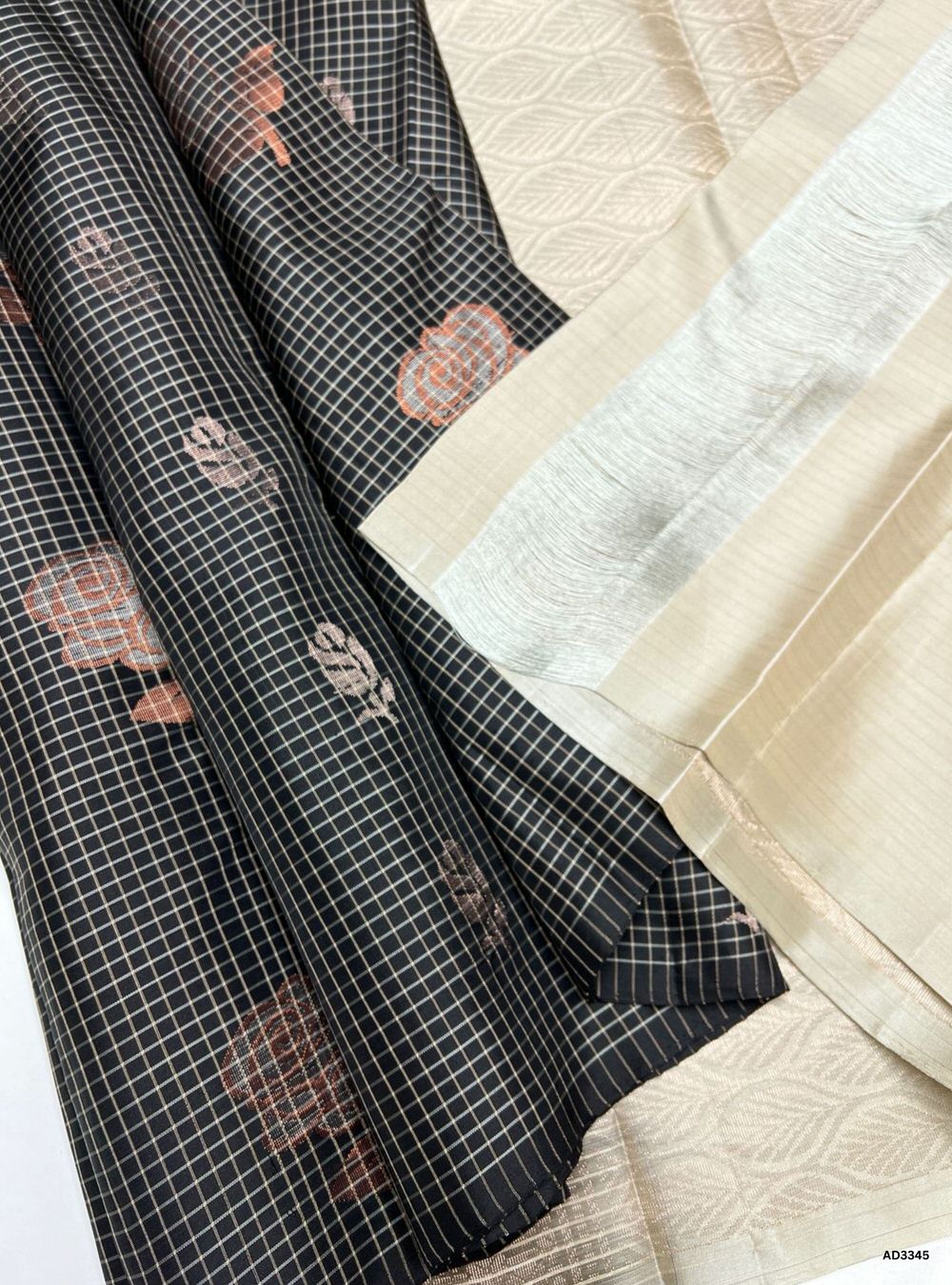 Black & Grey - Soft Silk Saree