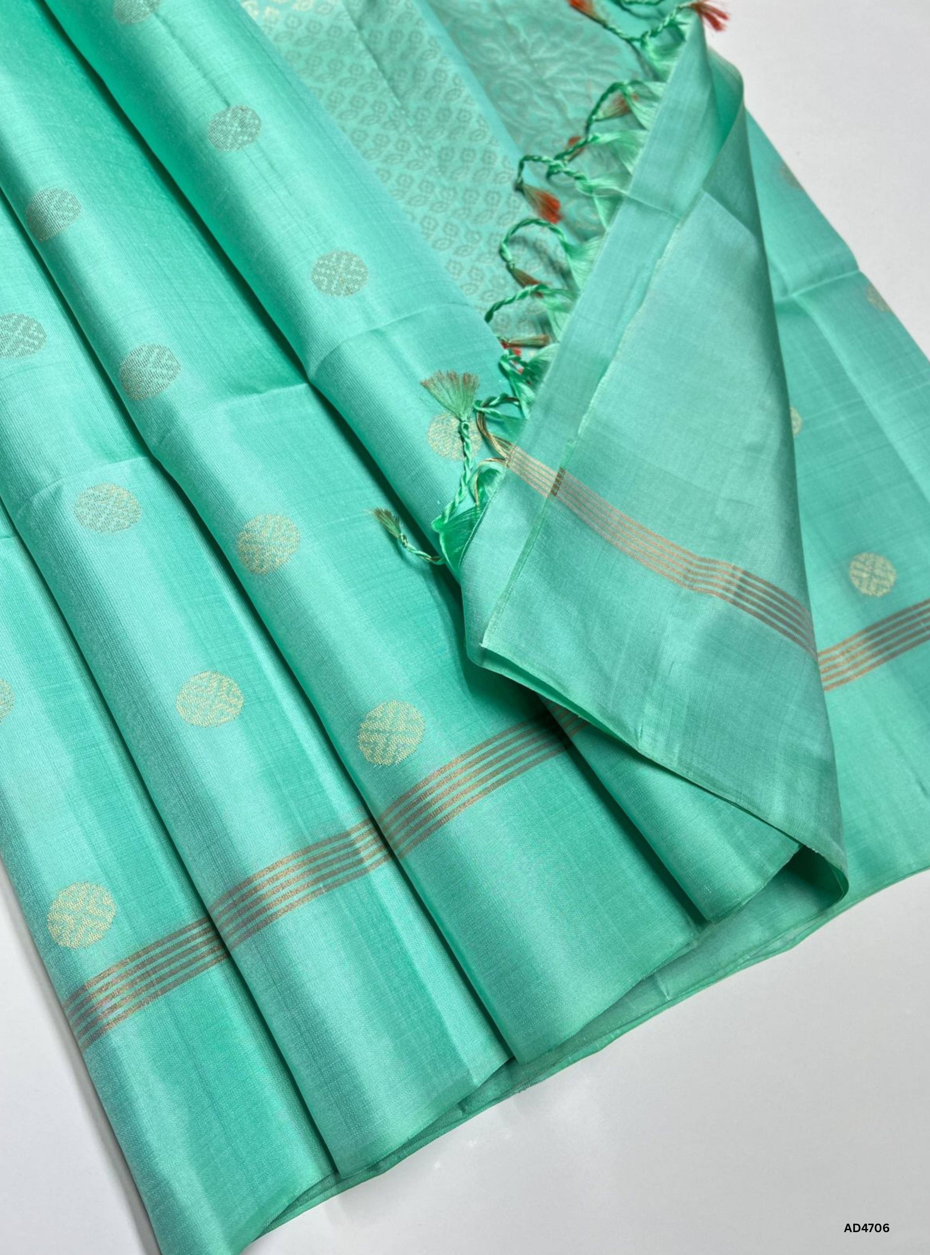 Mint Green - Soft Silk Saree