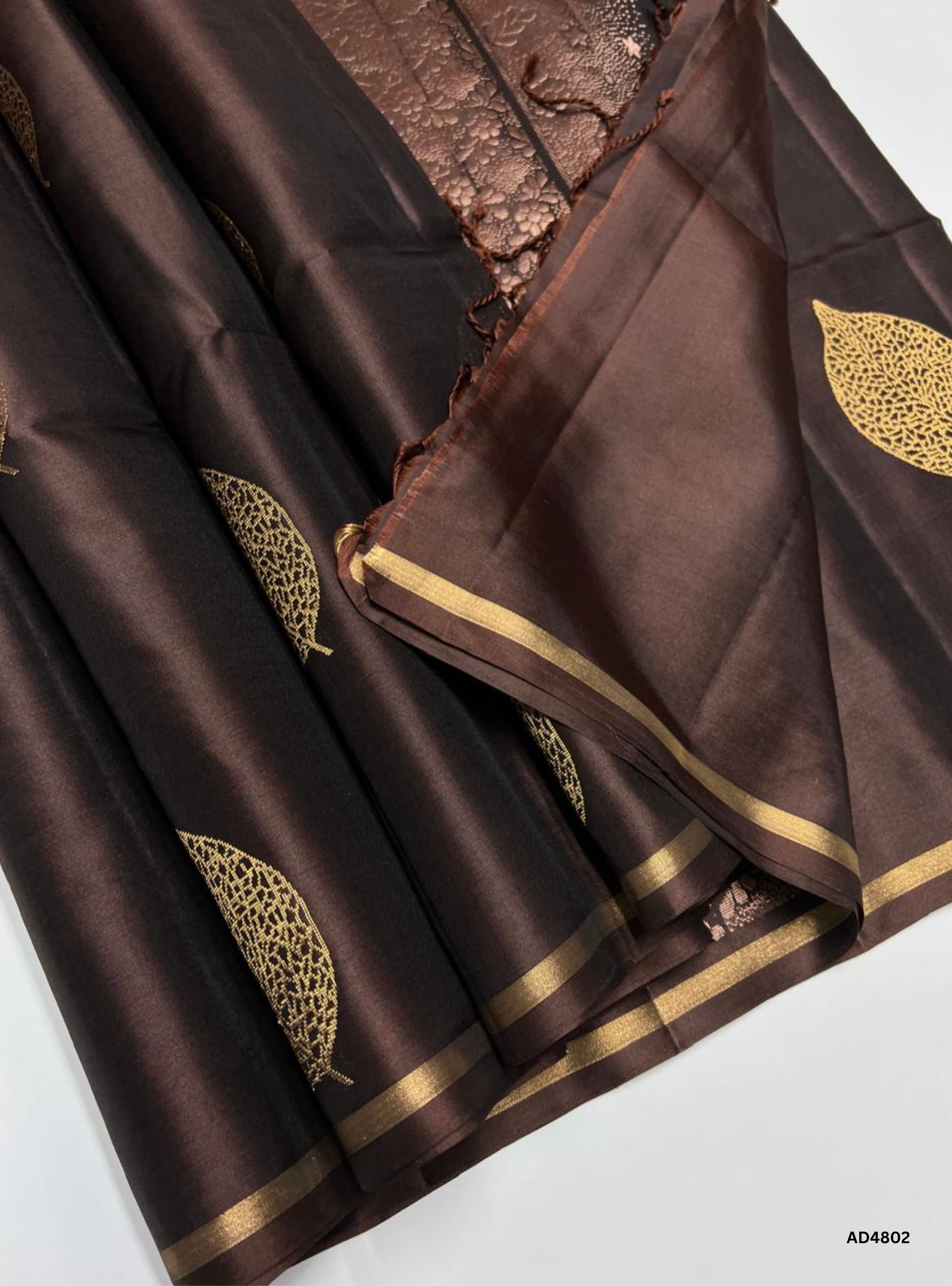Coffee Brown - Soft Silk Saree