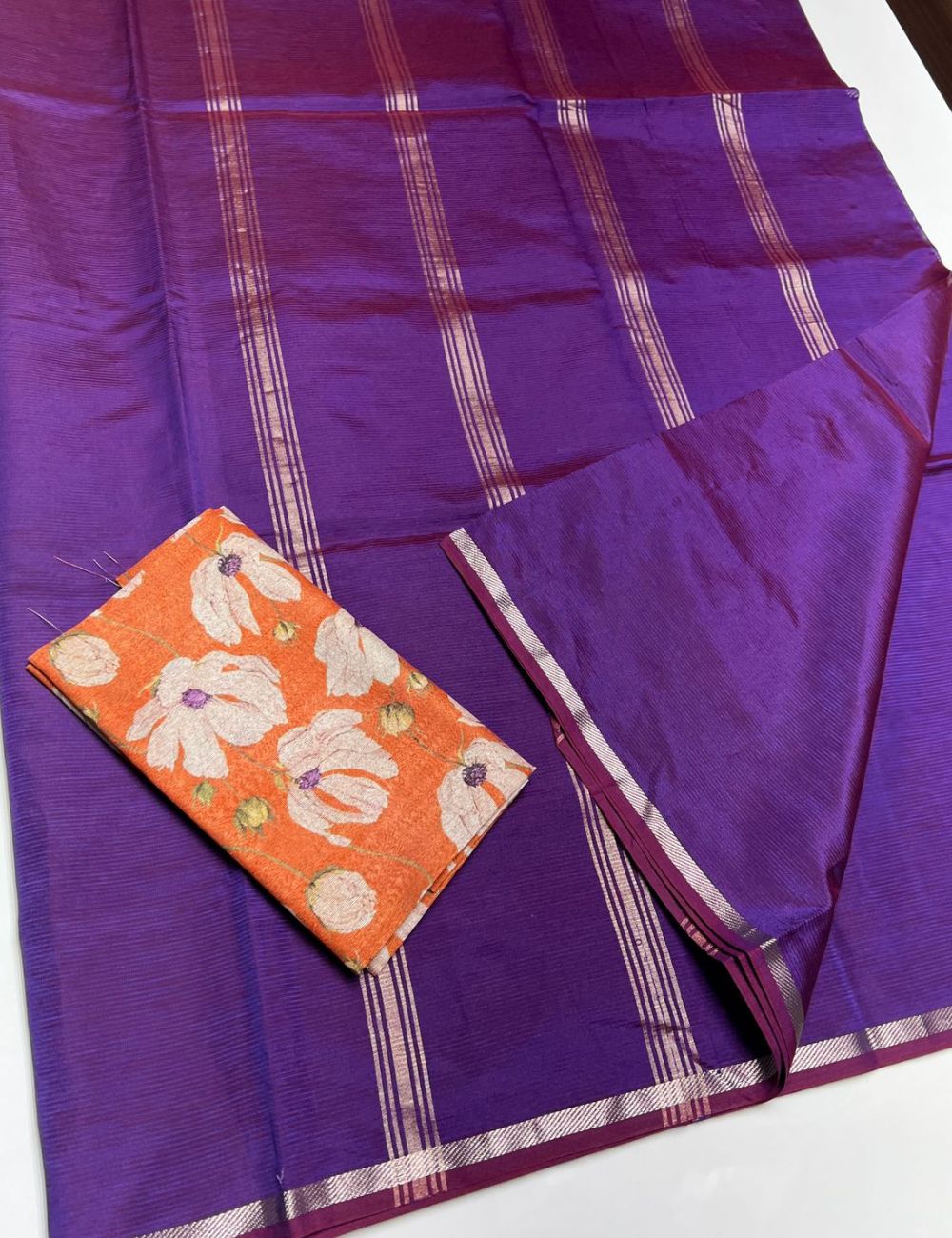 Purple Color - Mangalagiri Cotton