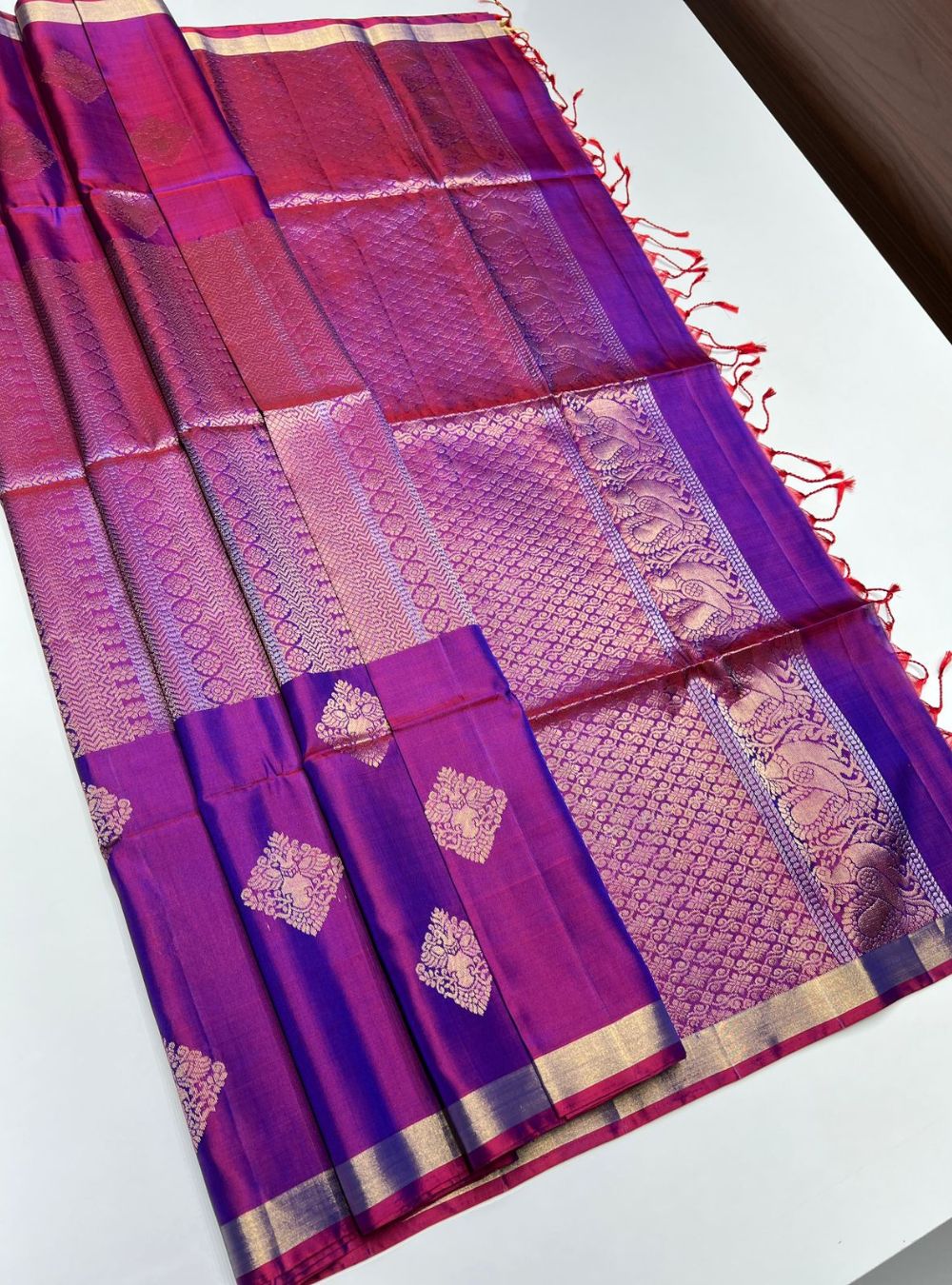 Purple - Soft Silk Saree