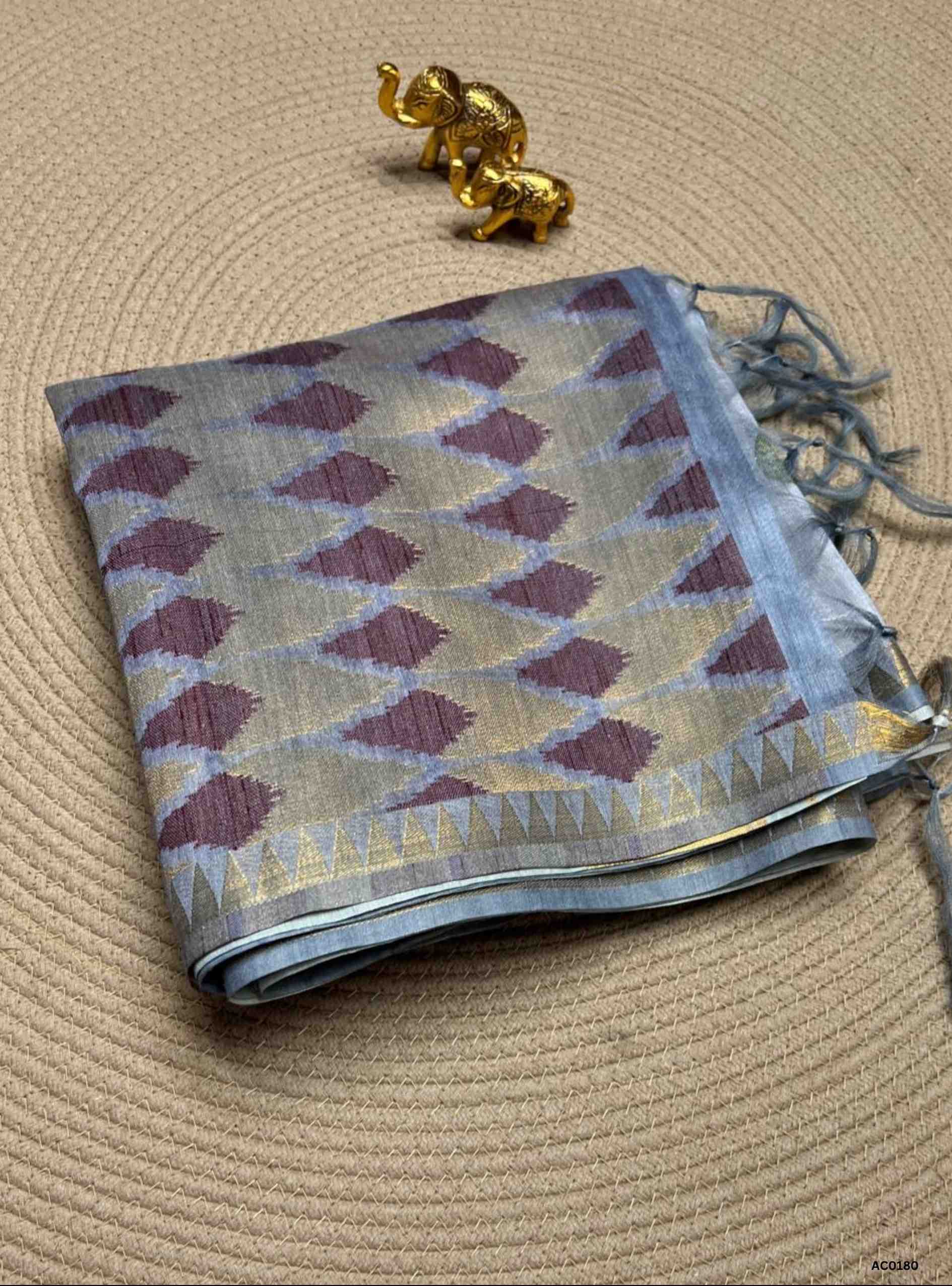 Lite Blue - Chanderi Cotton Saree