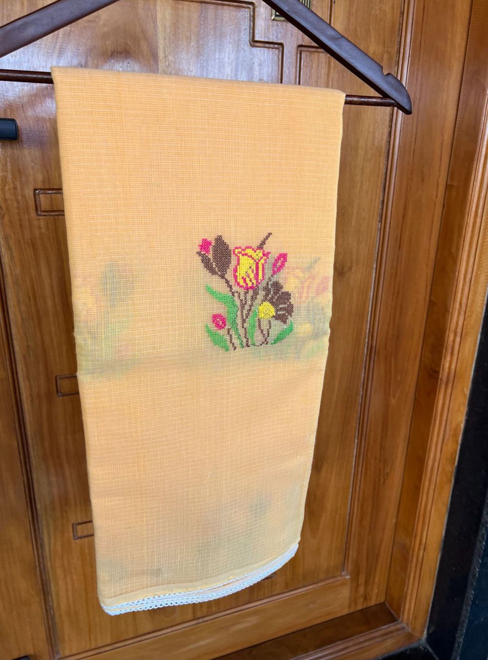 Yellow - Embroidered Pure Kota Cotton Saree