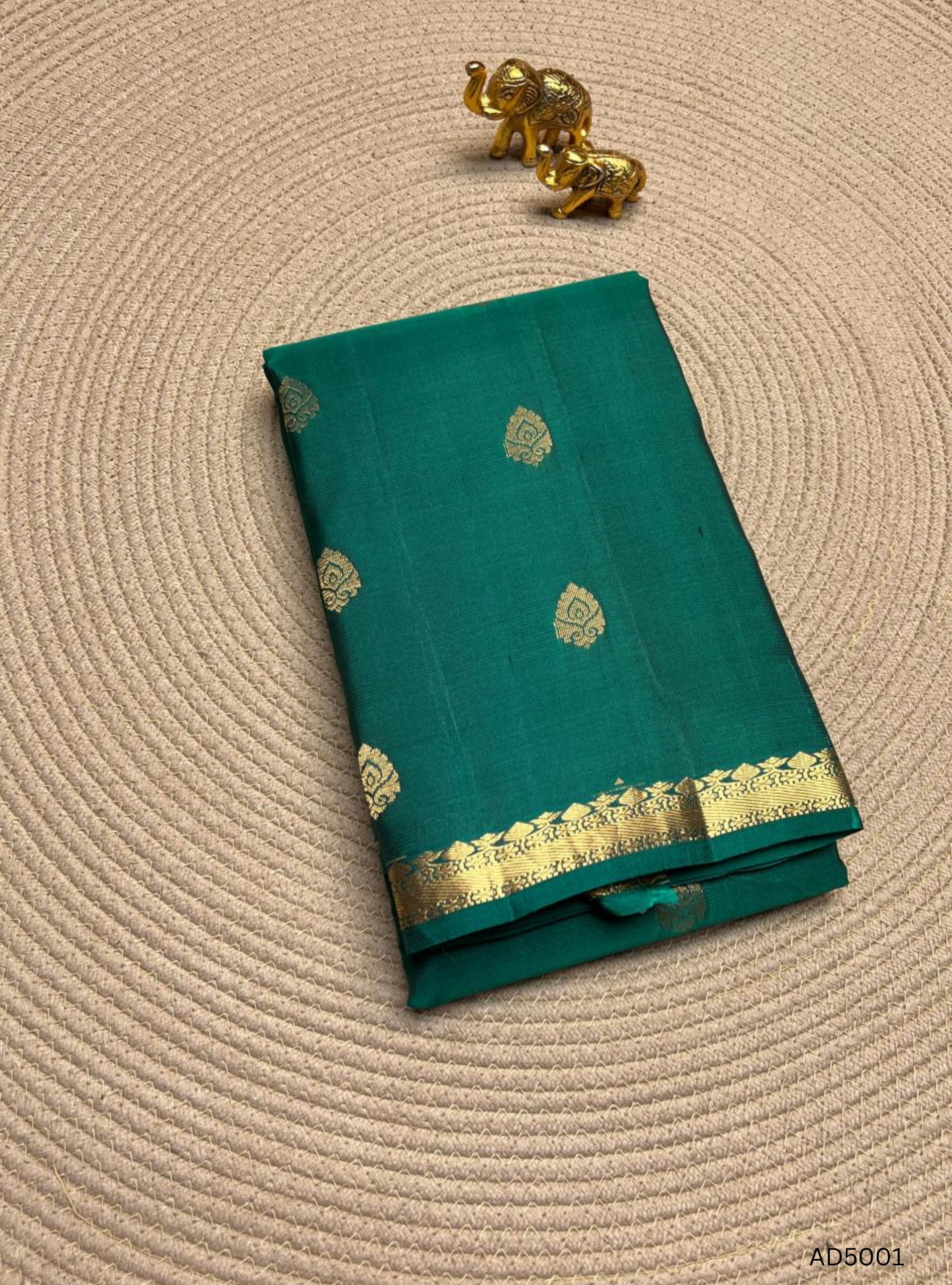 Green - Kanchi Border Soft Silk Saree