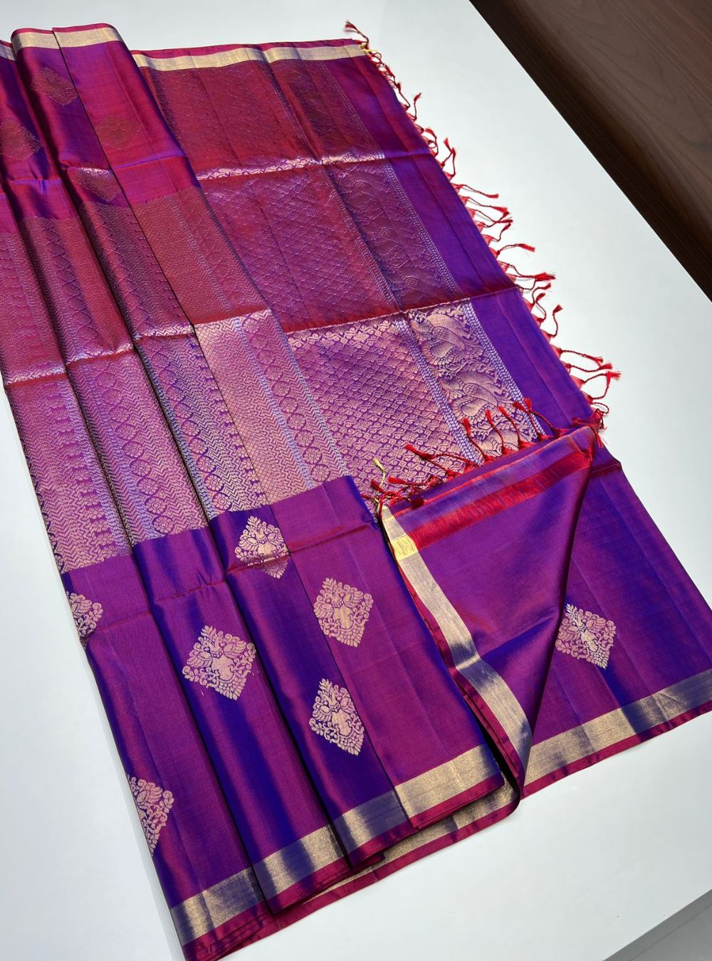 Purple - Soft Silk Saree