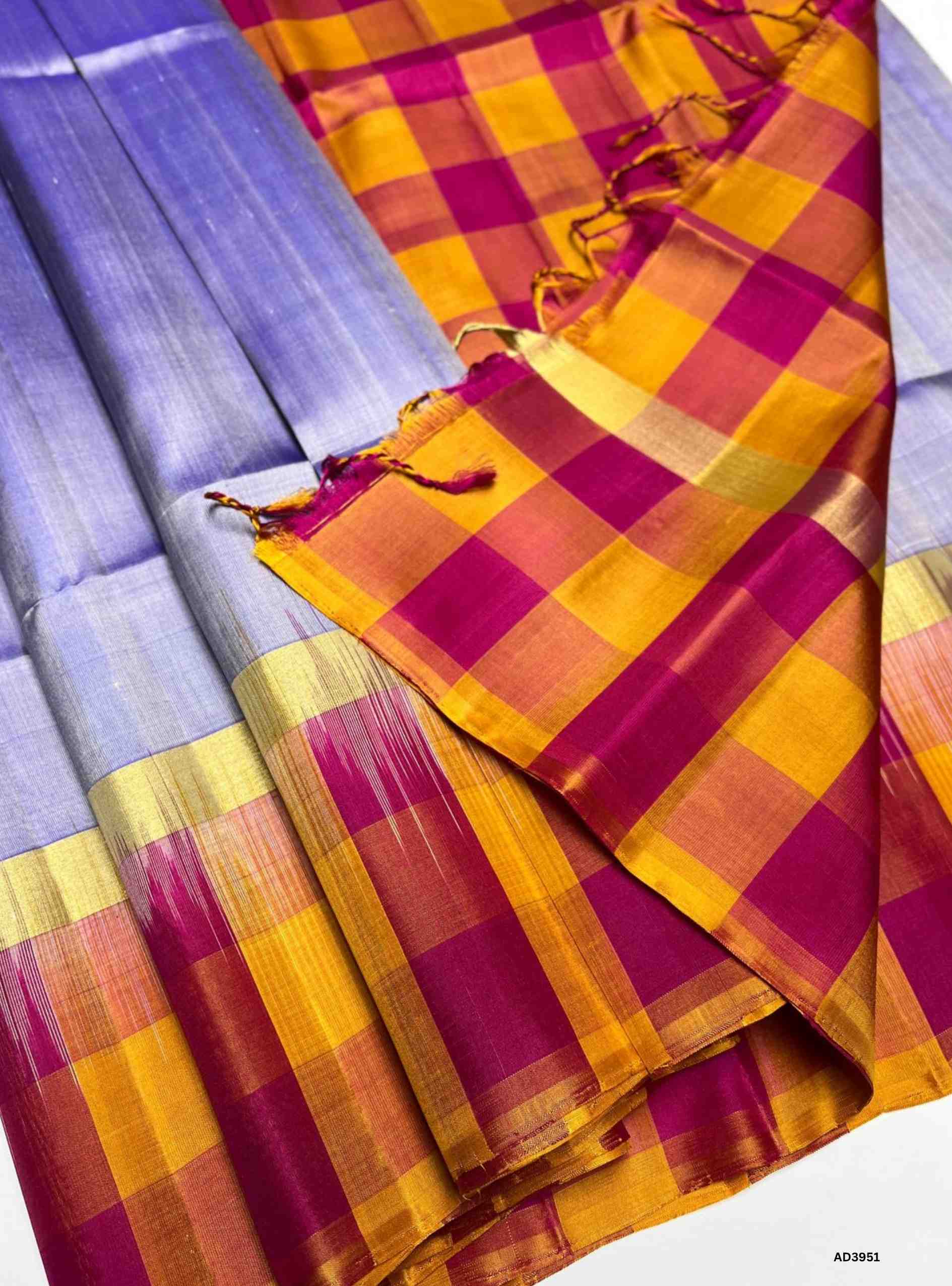 Lavendar, Pink & Yellow - Pazhum Pazhamum Soft Silk Saree