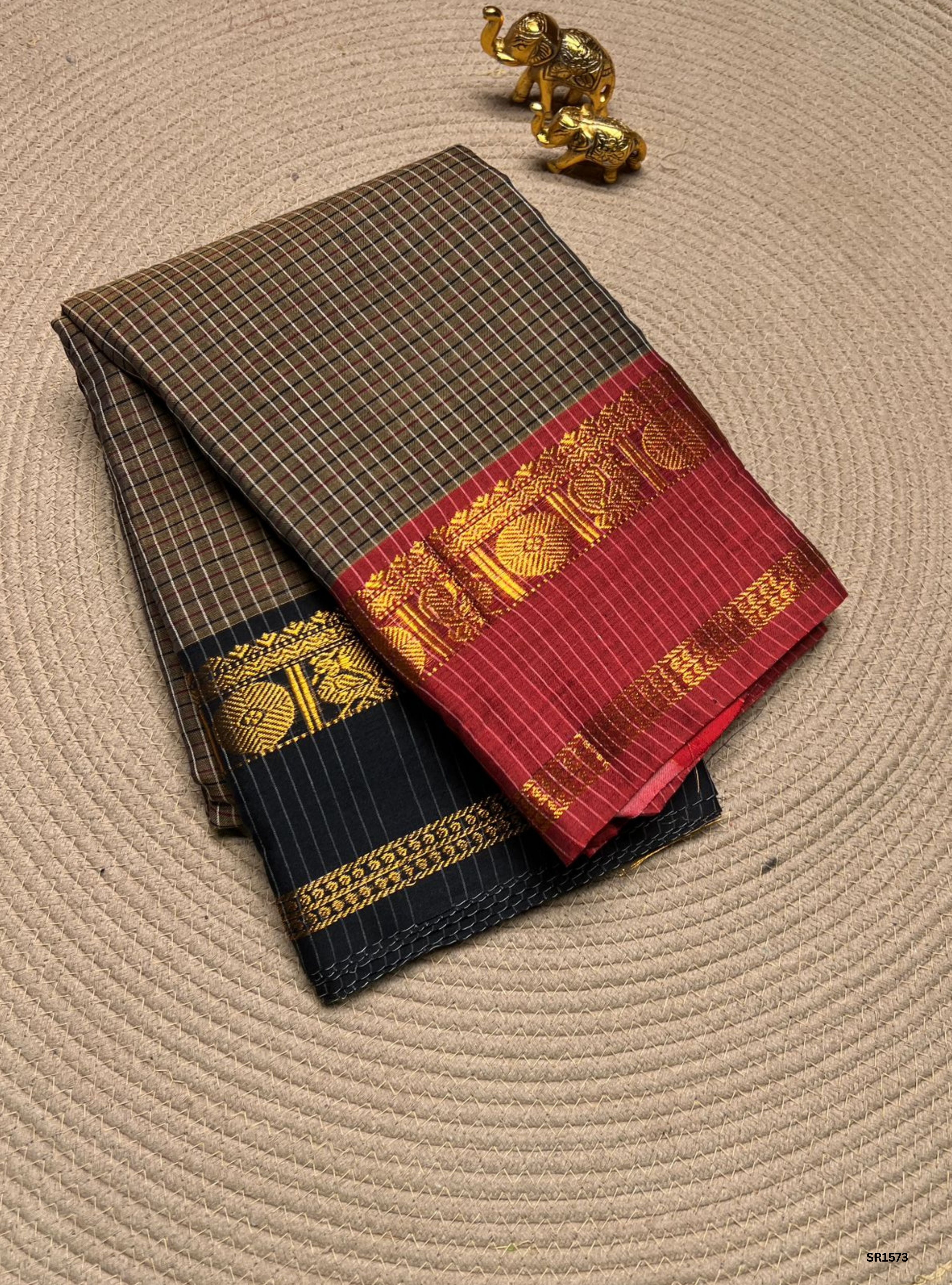 Choclate Brown - Narayanpet Cotton Saree