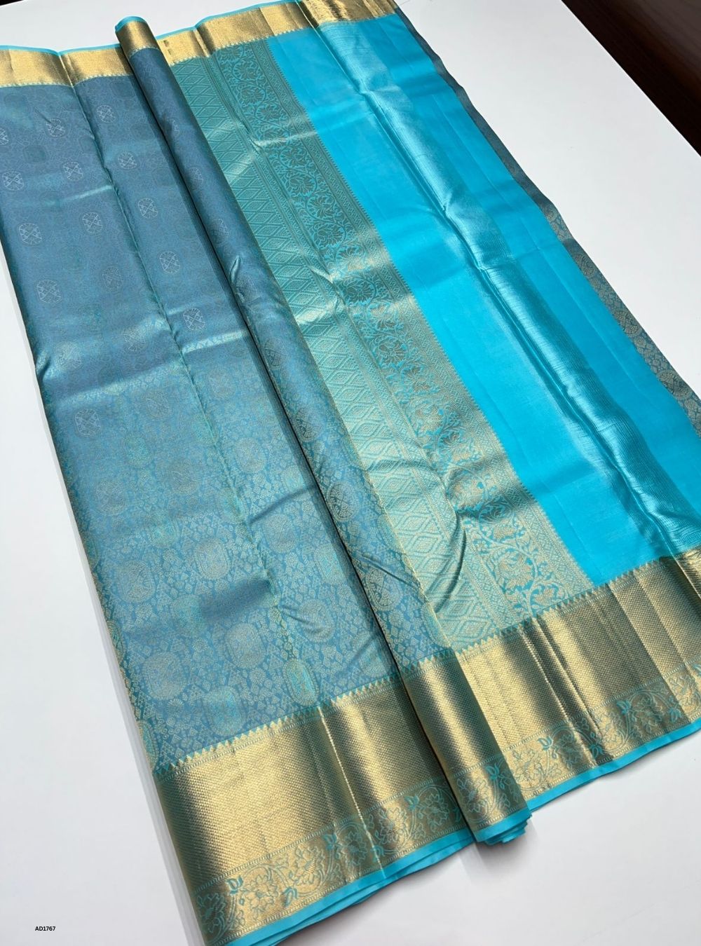 Ice Blue - Kanjeevaram Silk Saree