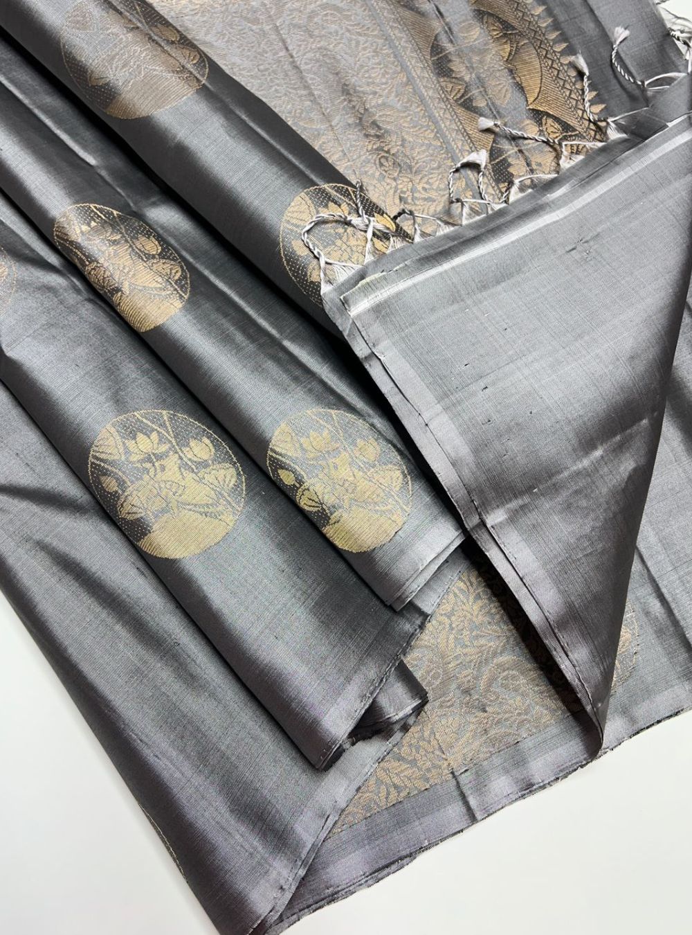 Grey - Soft Silk Saree