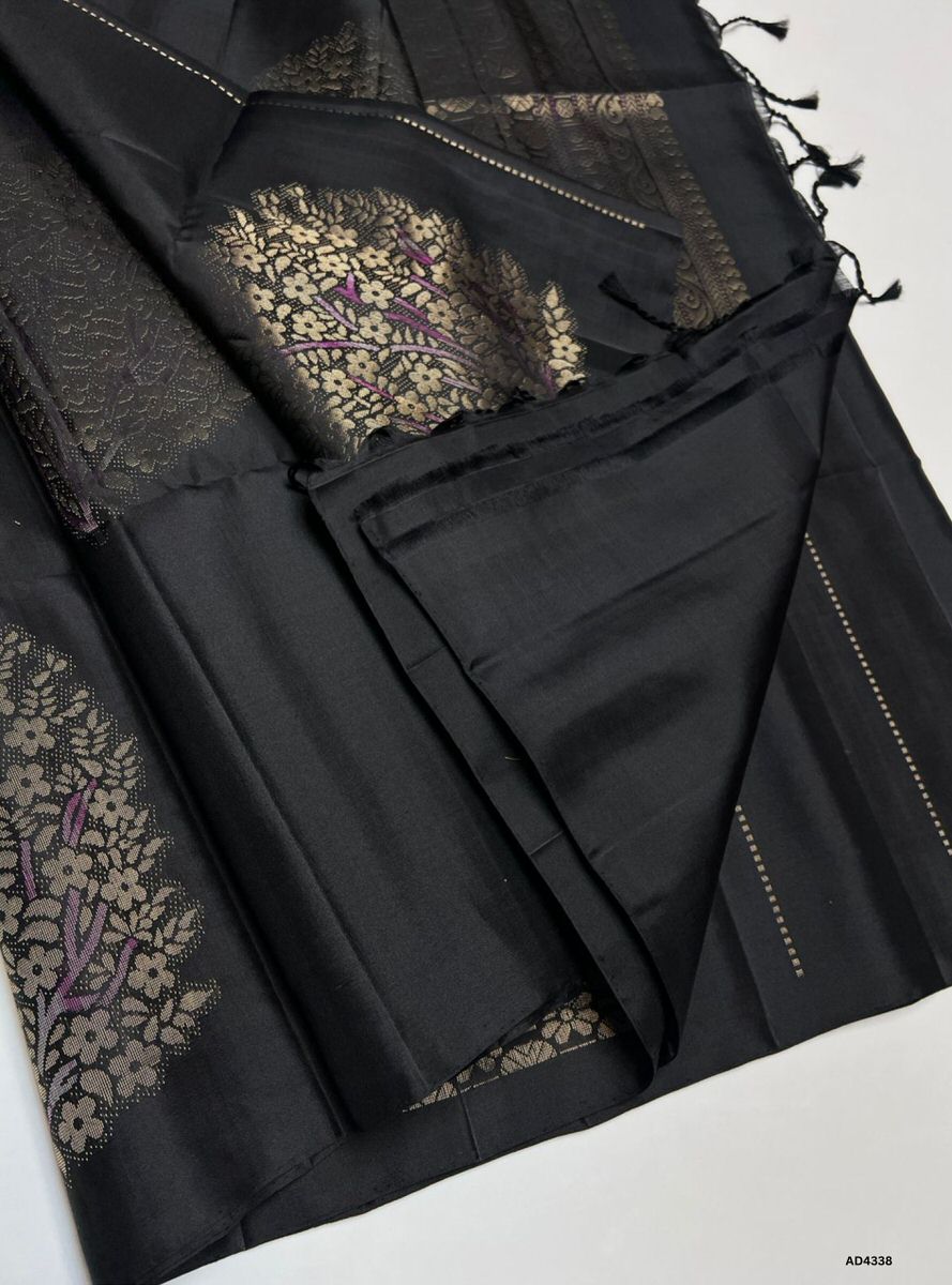 Black - Soft Silk Saree