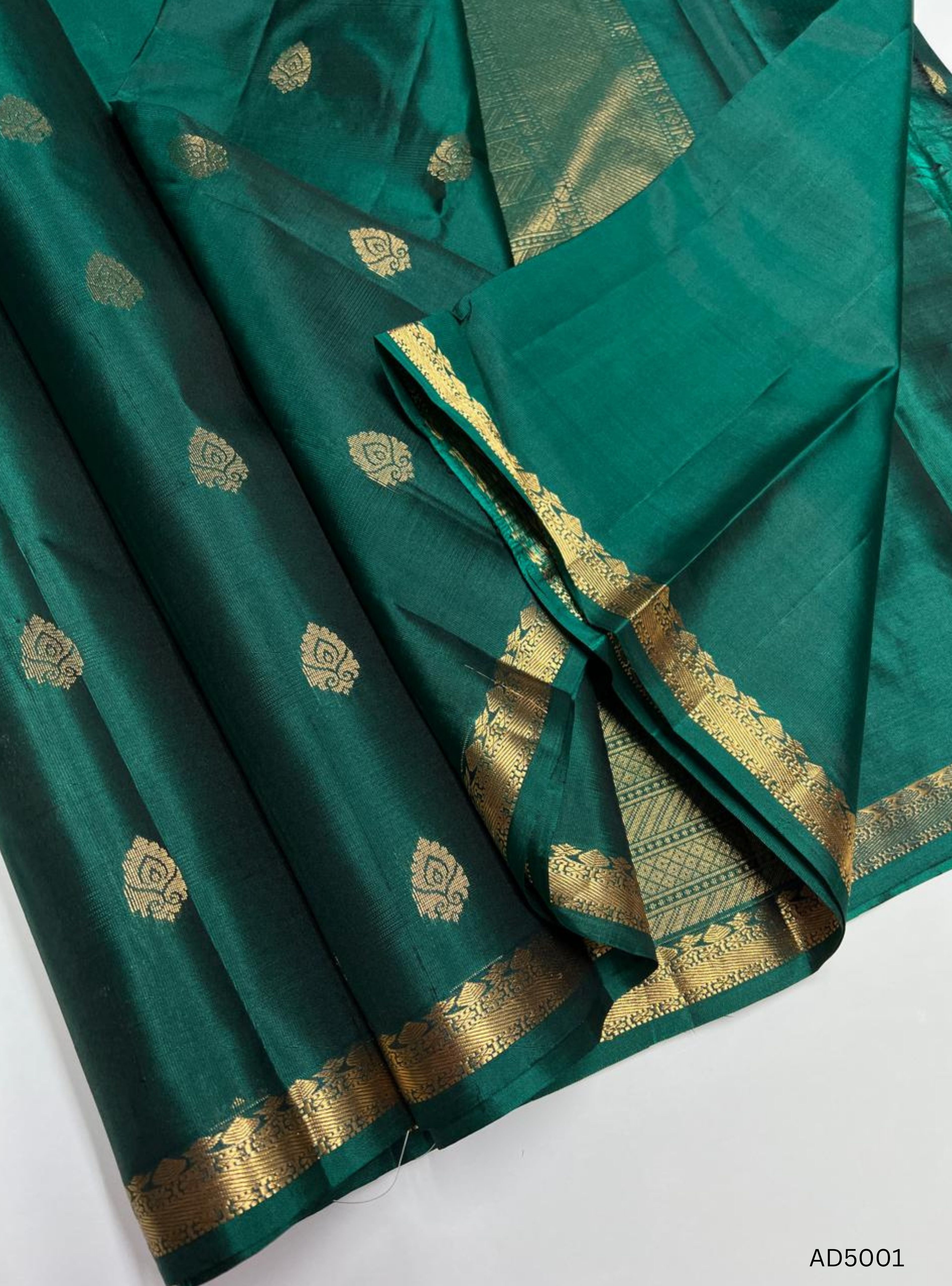 Green - Kanchi Border Soft Silk Saree