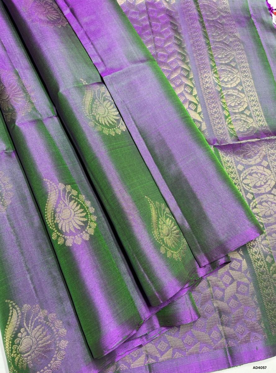 Dual Tone Purple - Soft Silk Saree
