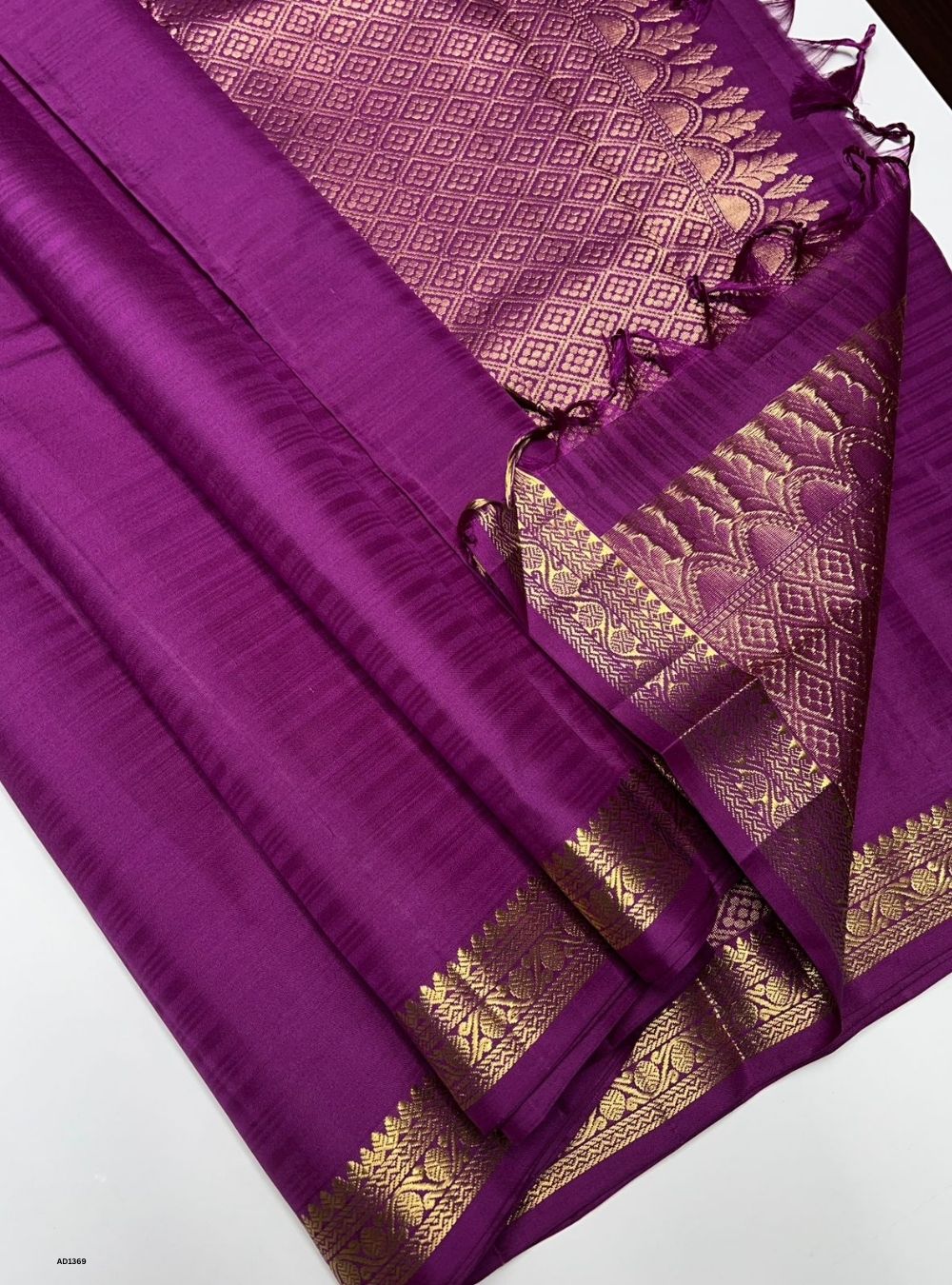 Purple - Soft Silk Saree