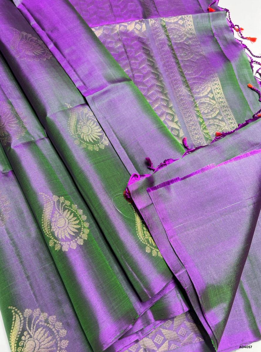 Dual Tone Purple - Soft Silk Saree