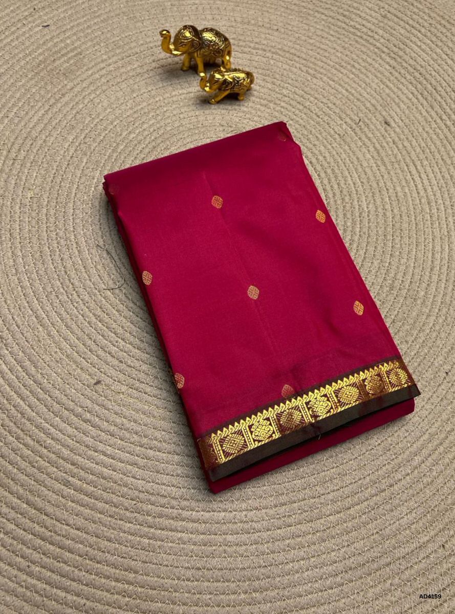 Dual Tone Red & Dual Tone Green - Soft Silk Saree