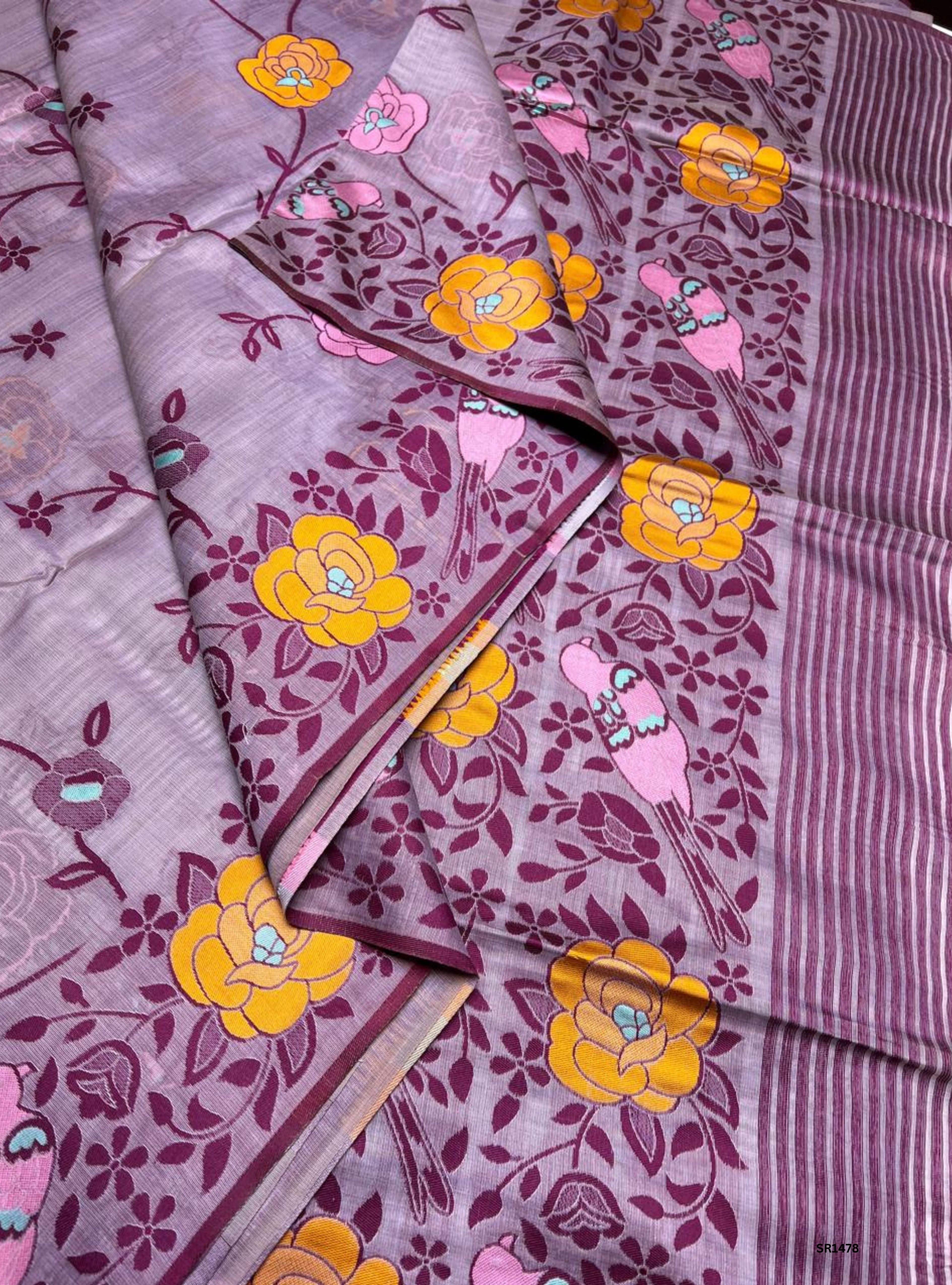 Lavender - Soft Cotton Saree