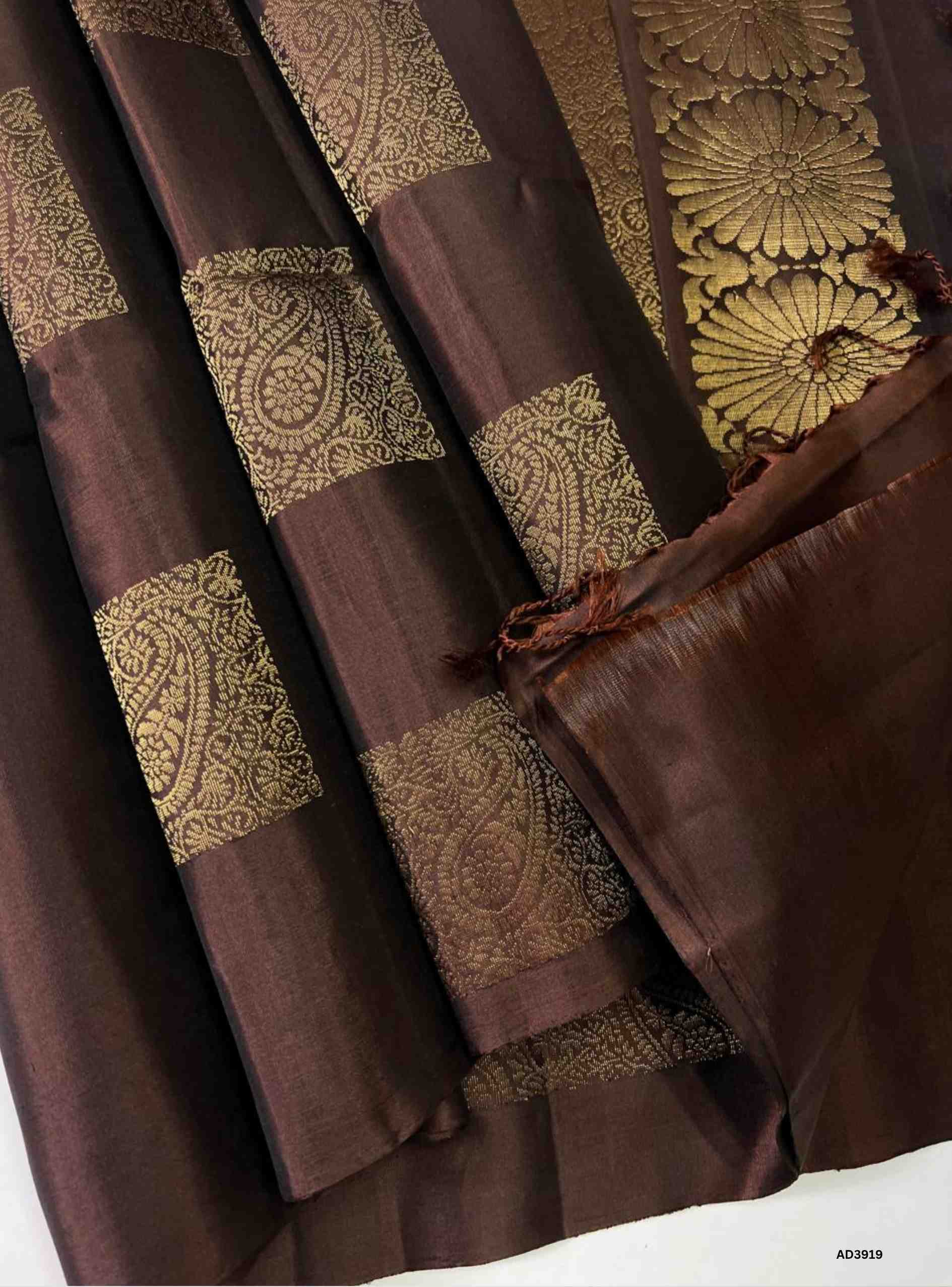 Coffee Brown - Soft Silk Saree