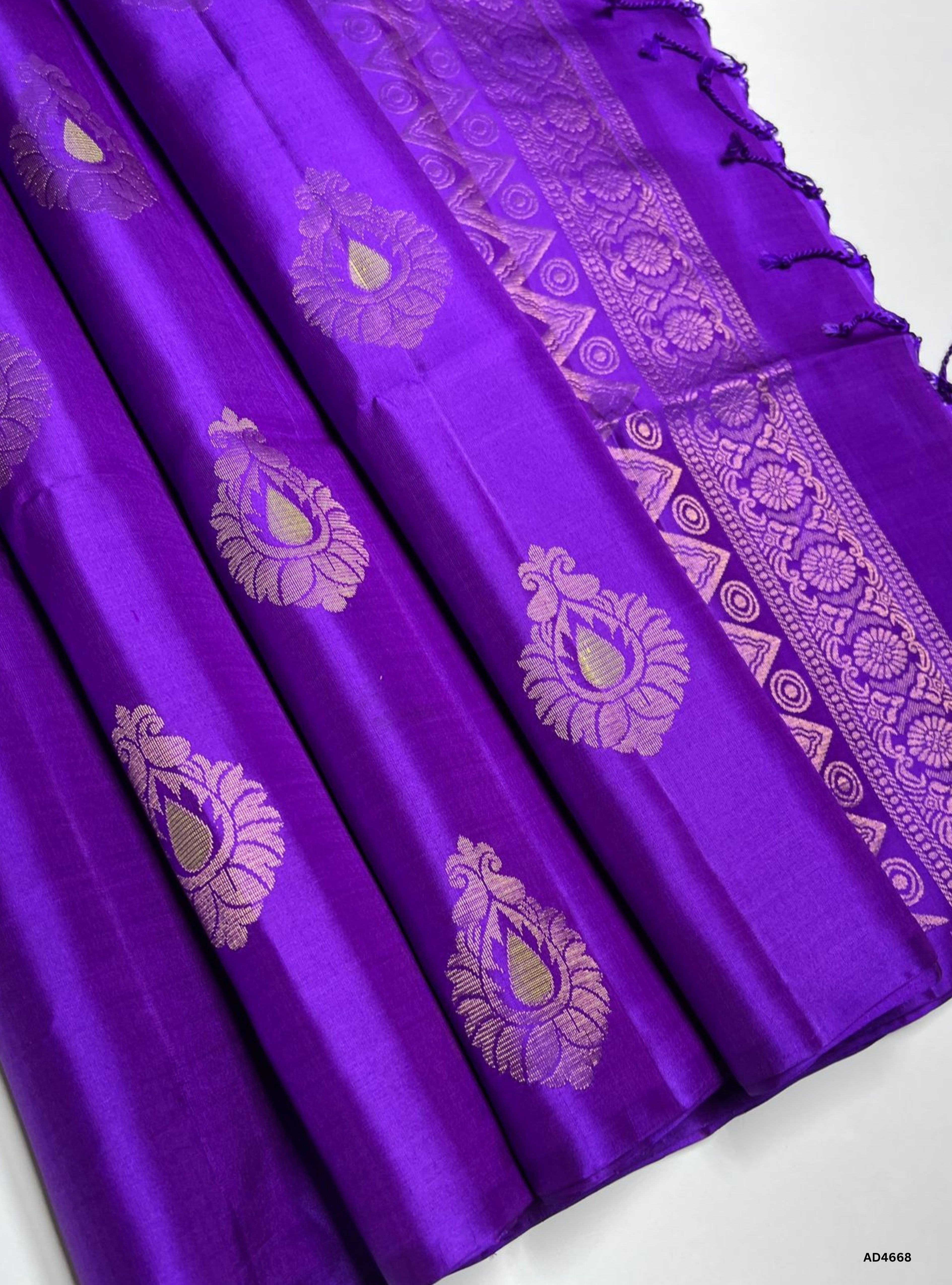 Purple - Soft Silk Saree