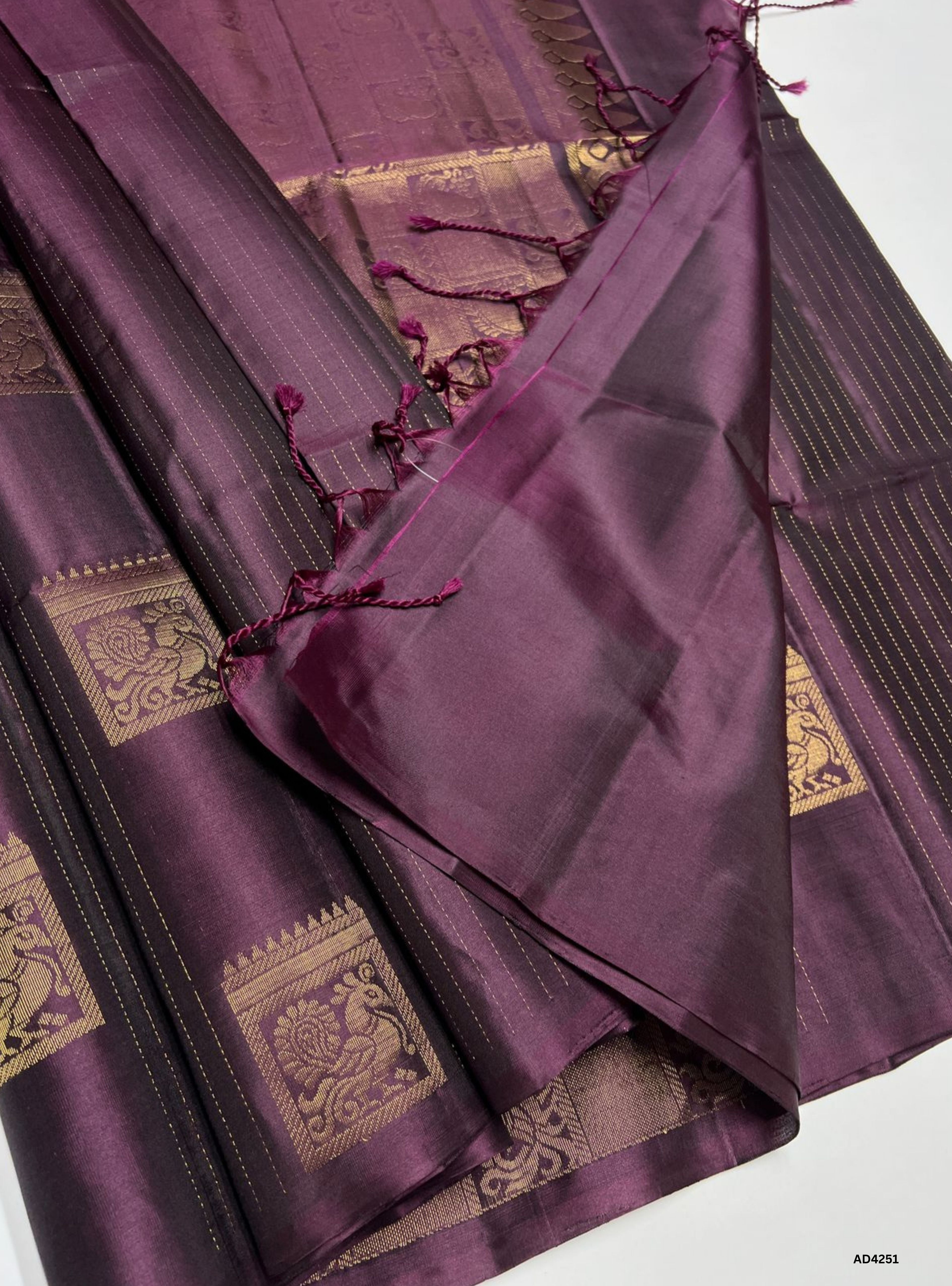 Plum - Soft Silk Saree