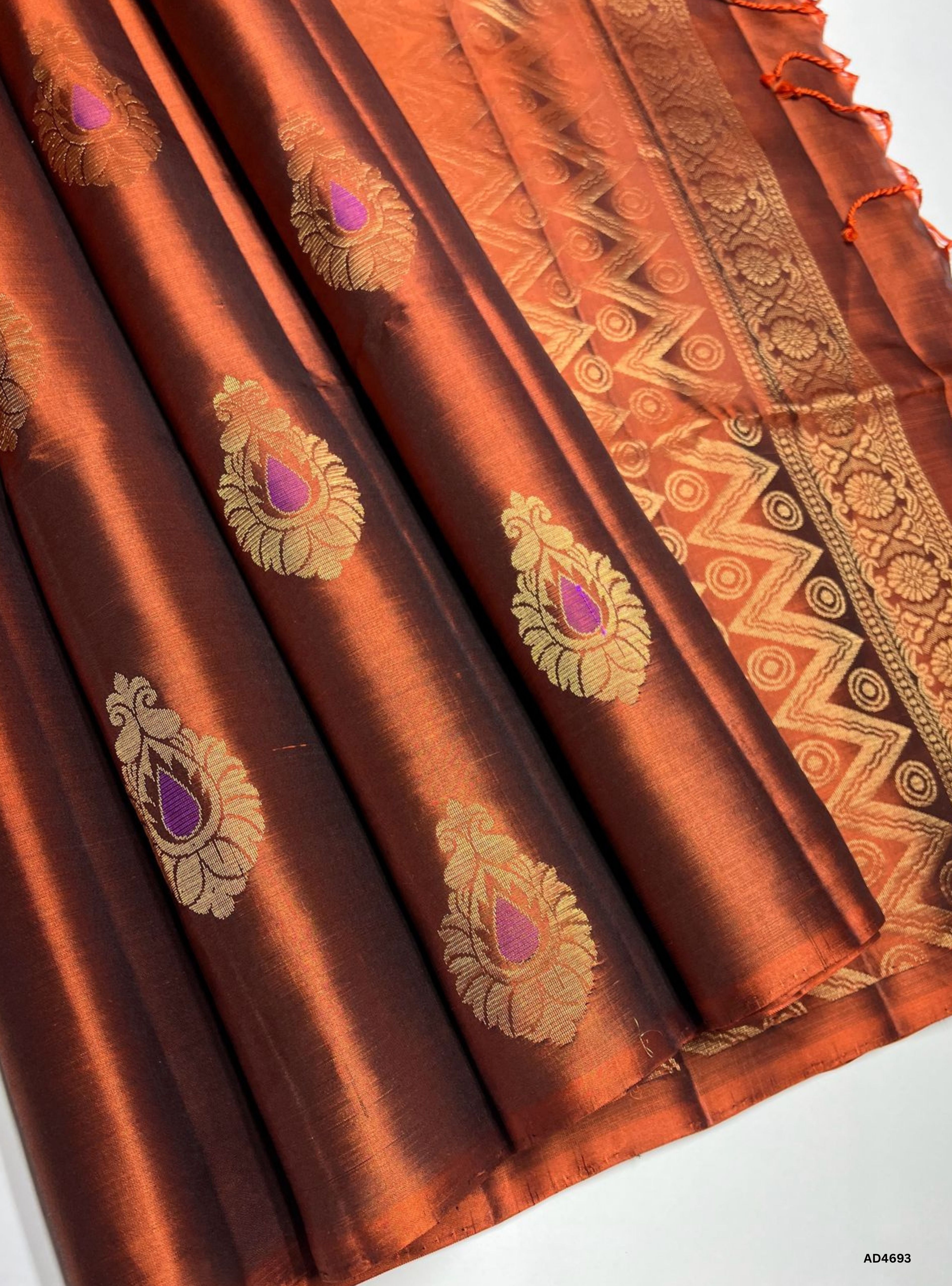 Rust - Soft Silk Sarees