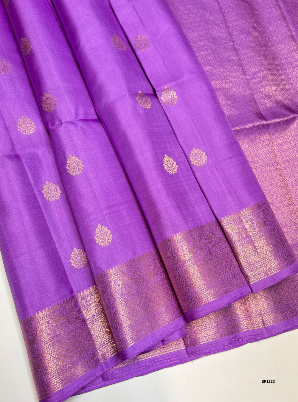 Lavendar - Kanchi Border Soft Silk Saree