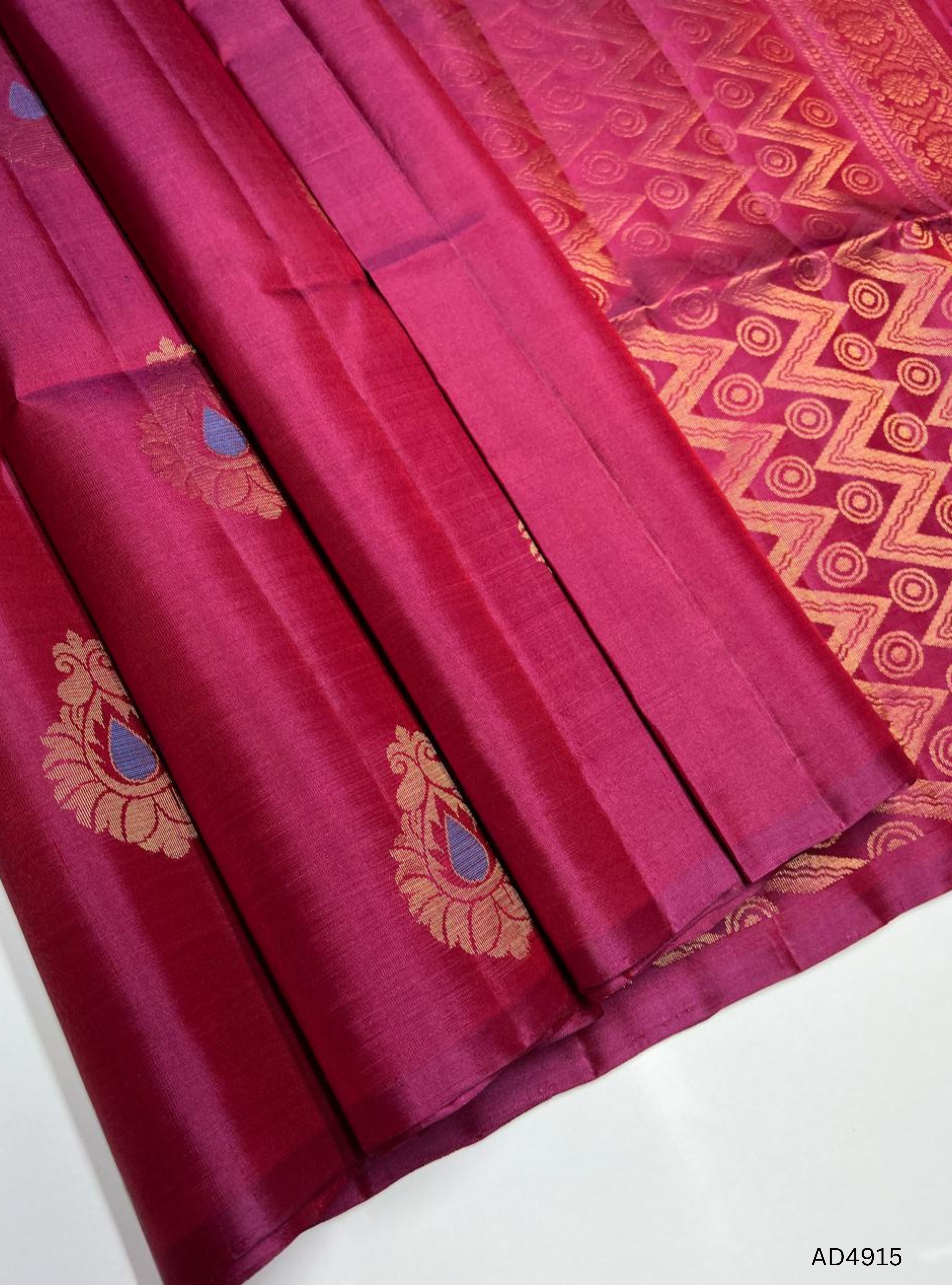 Maroon Pink - Soft Silk Saree