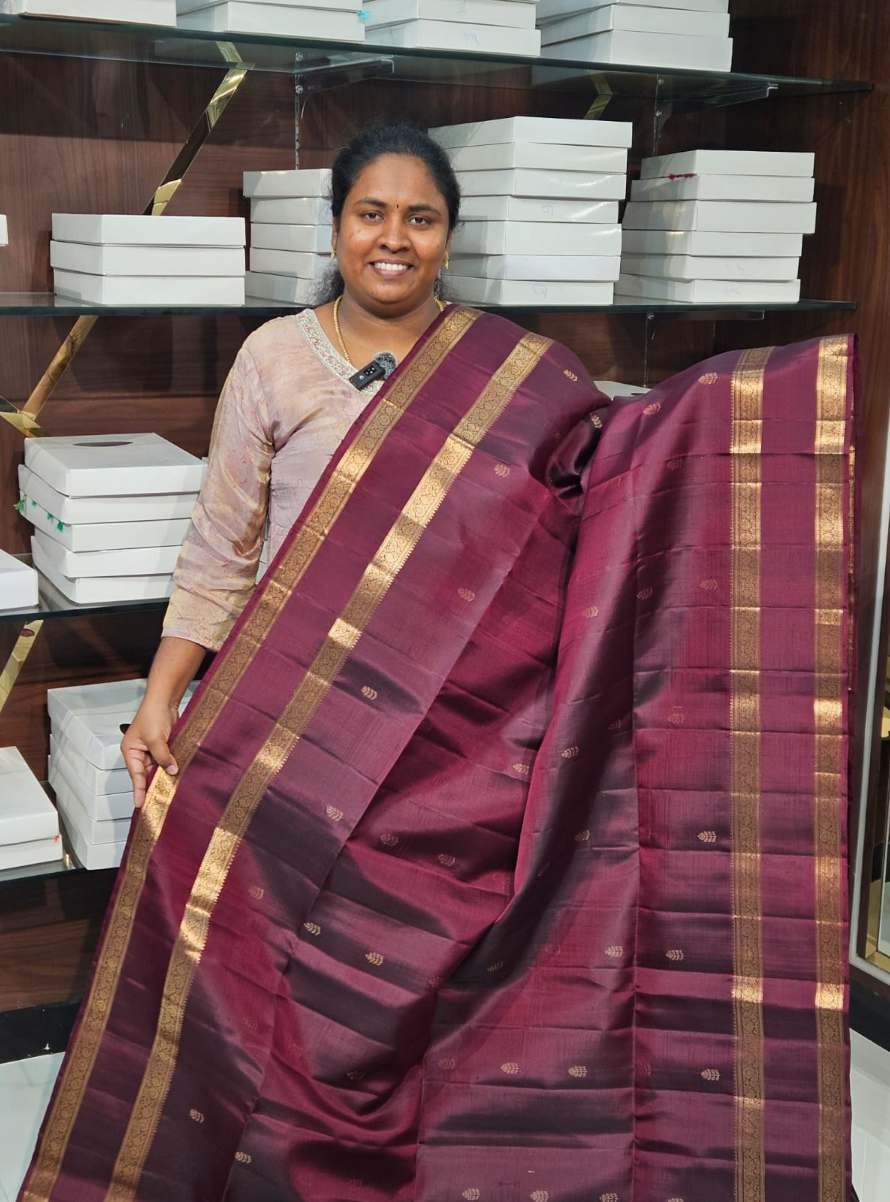 Coffee Brown - Soft Silk Saree