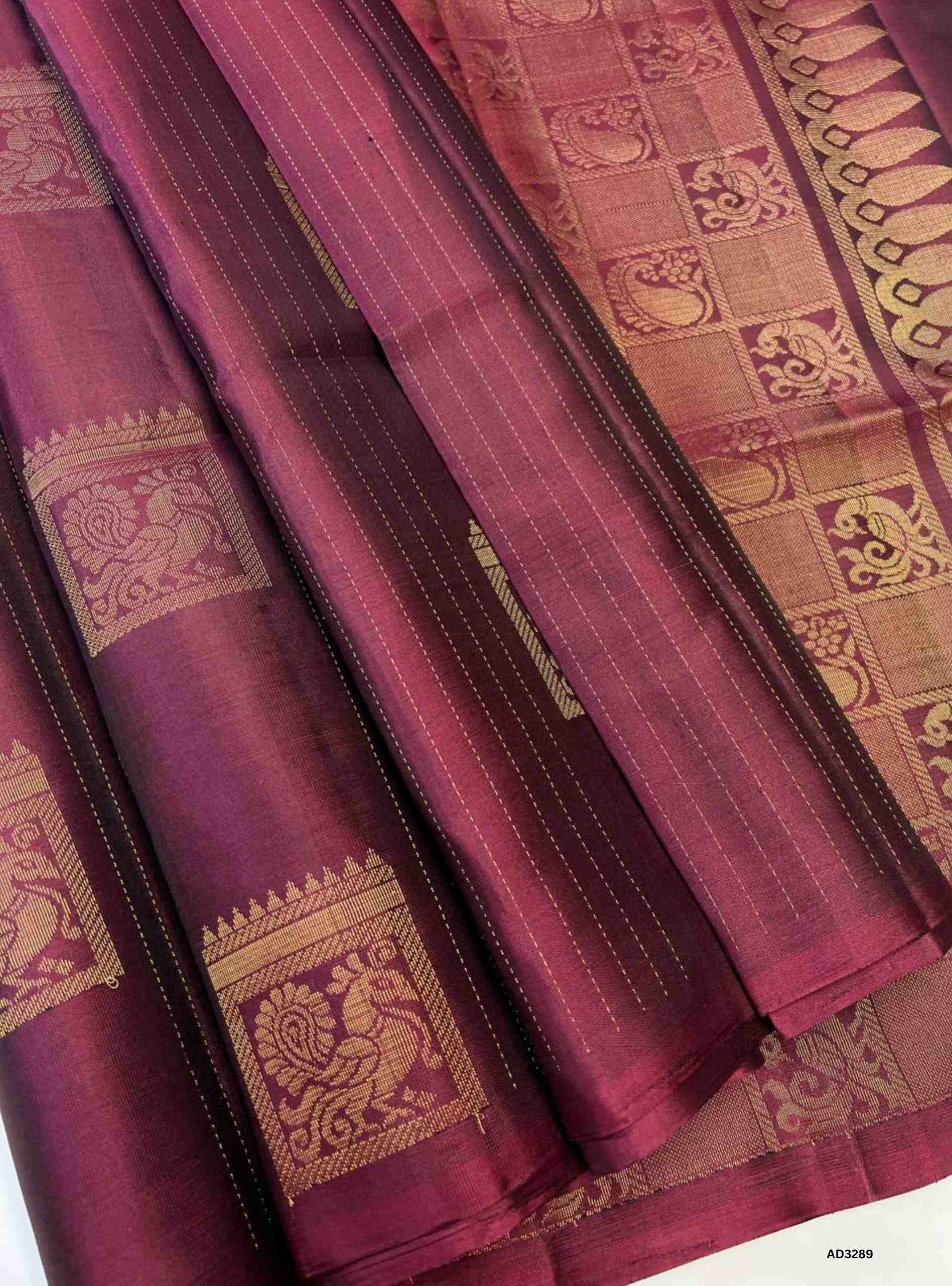 Brown - Soft Silk Saree