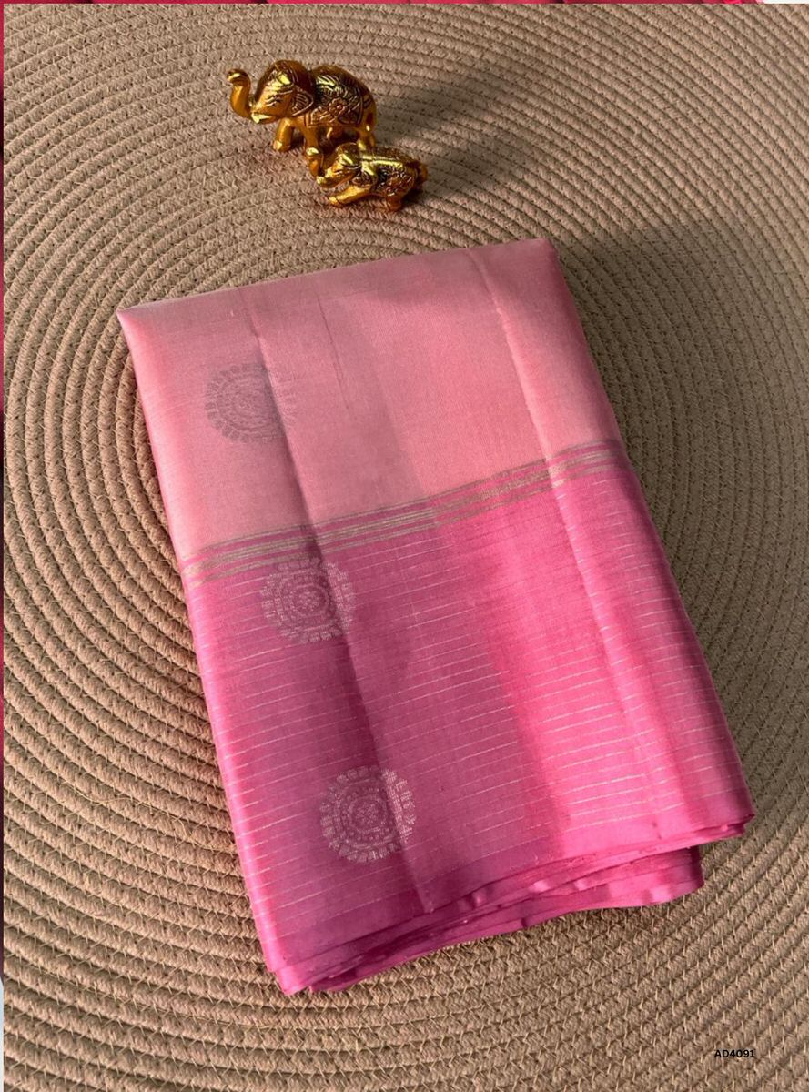 Pink - Soft Silk Saree