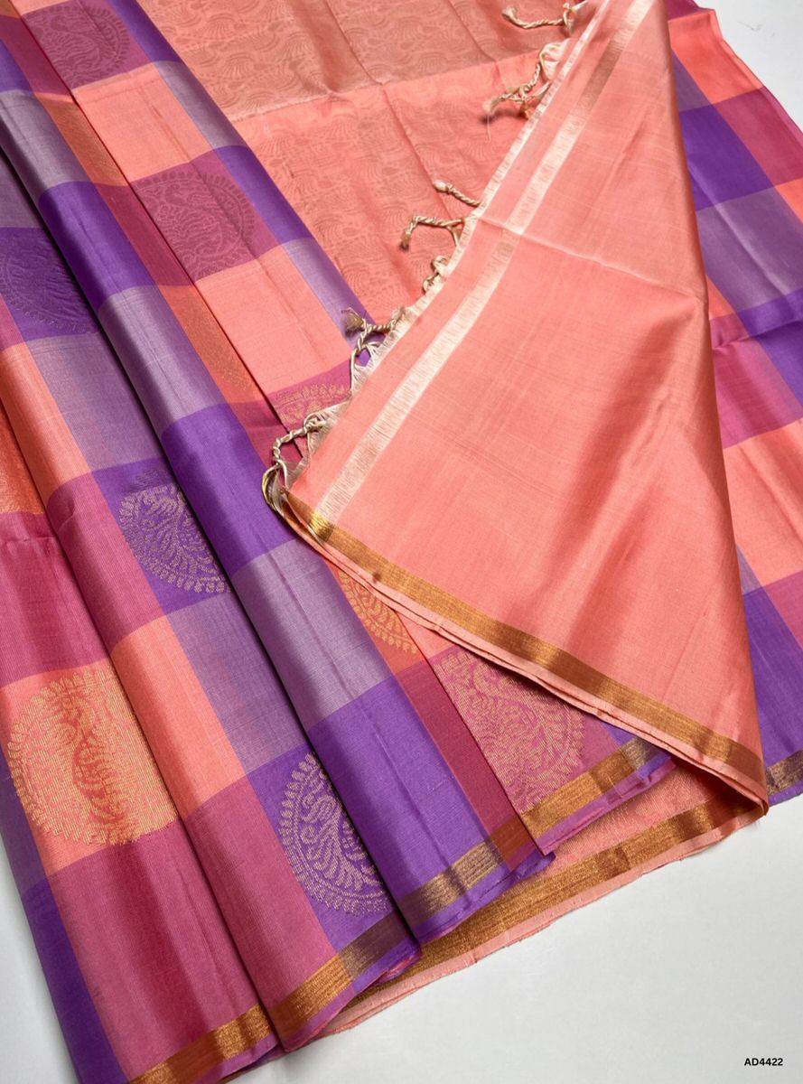 Pink & Peach - Pazhum Pazhamum Soft Silk Saree