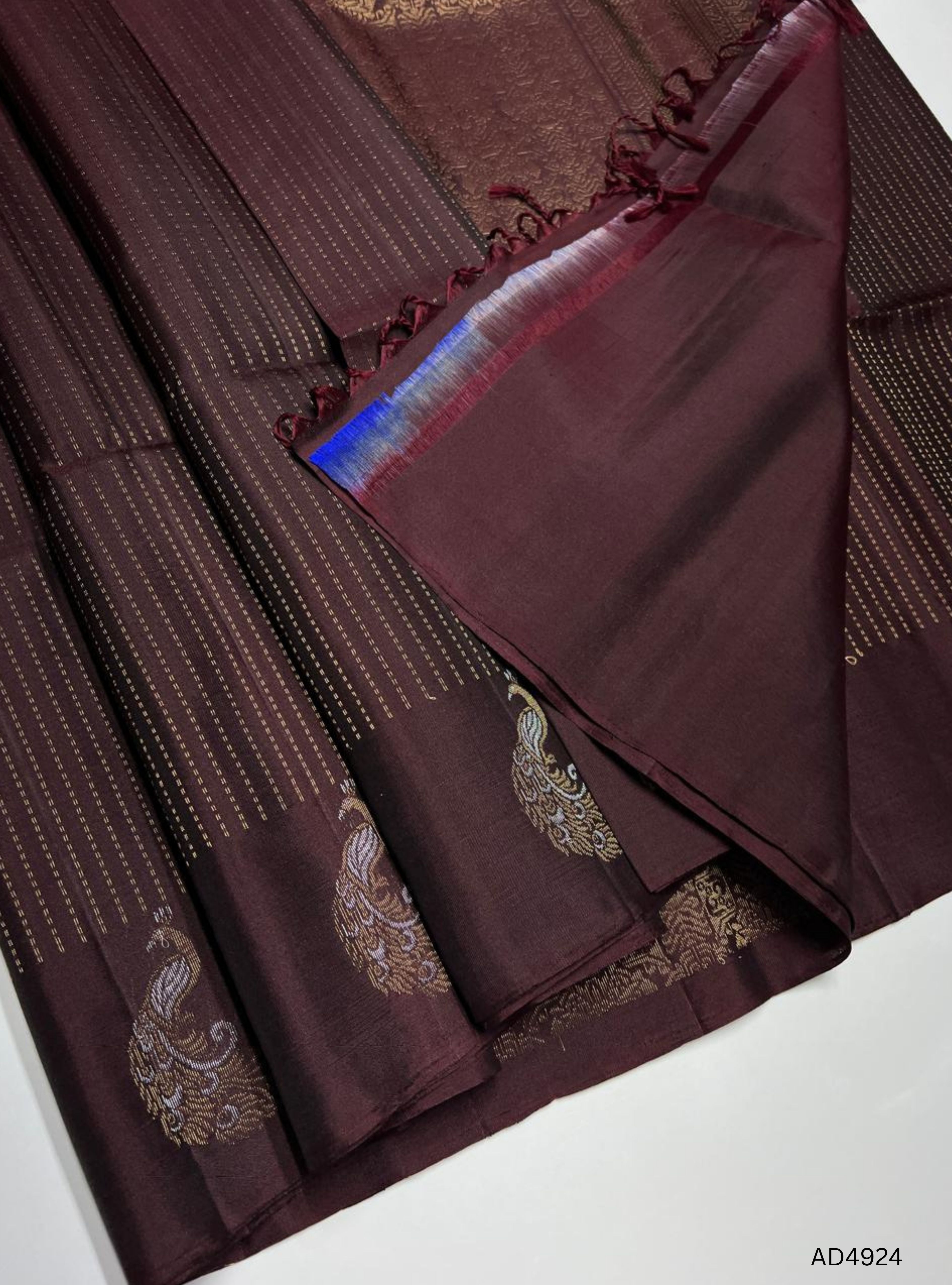 Coffee Brown - Vairaoosi Fancy Border Soft Silk Saree