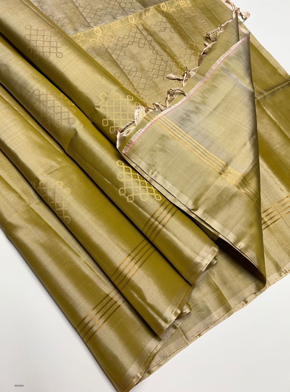 Beige - Soft Silk Saree