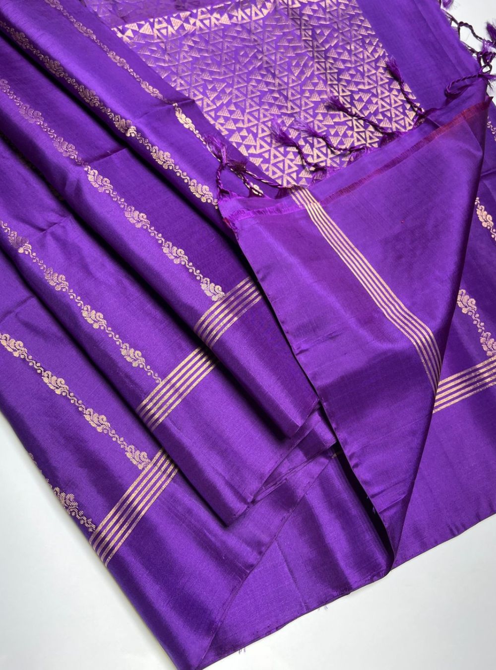 Purple - Soft Silk Saree