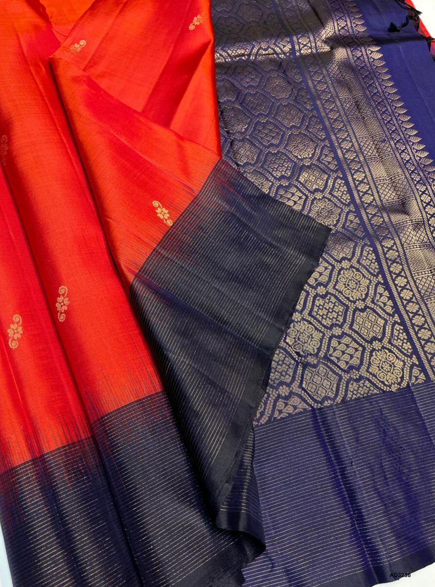 Red Ganaga Jammuna - Soft Silk Saree