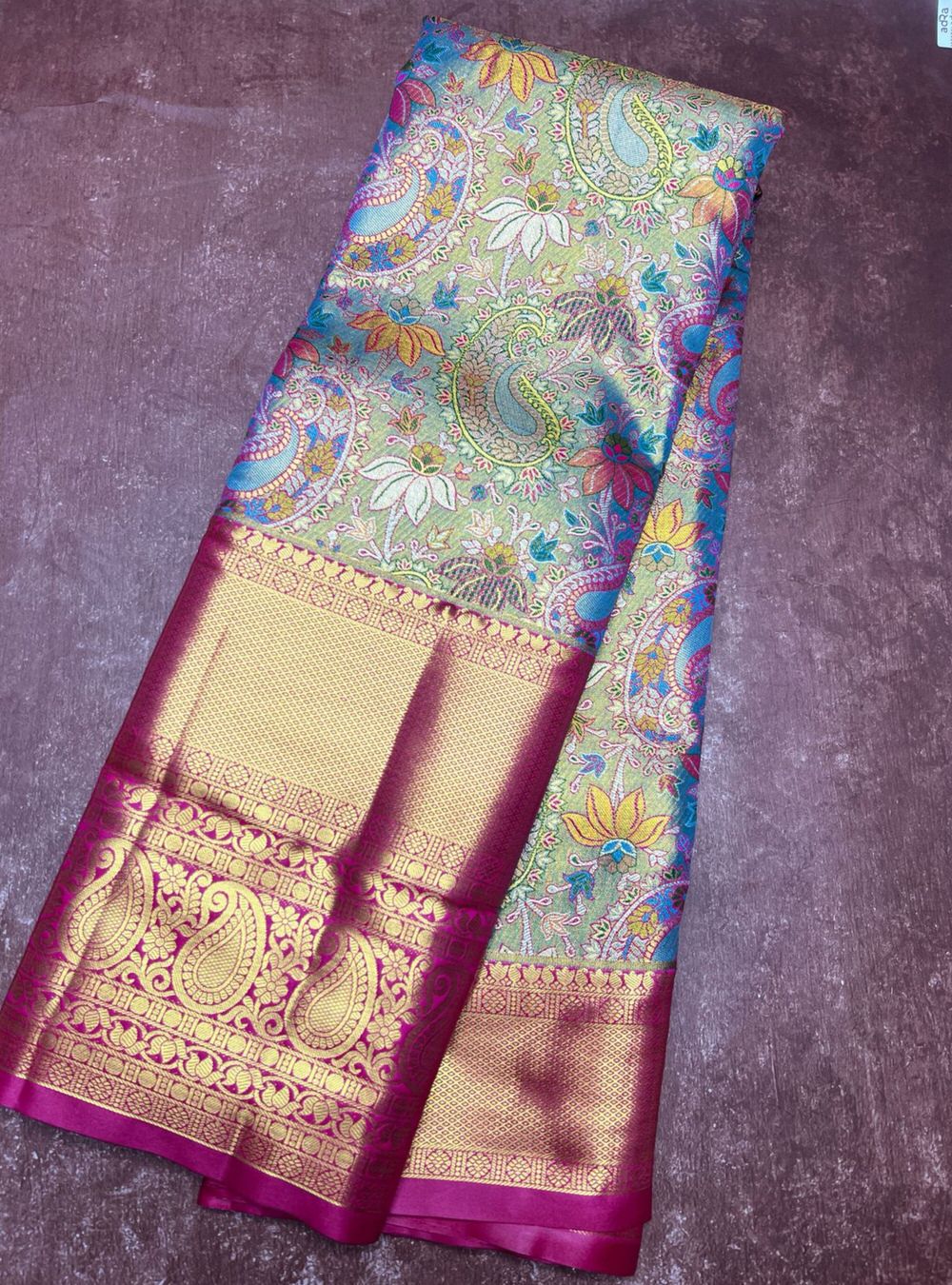 Multi Color & Pink - Semi Silk Saree