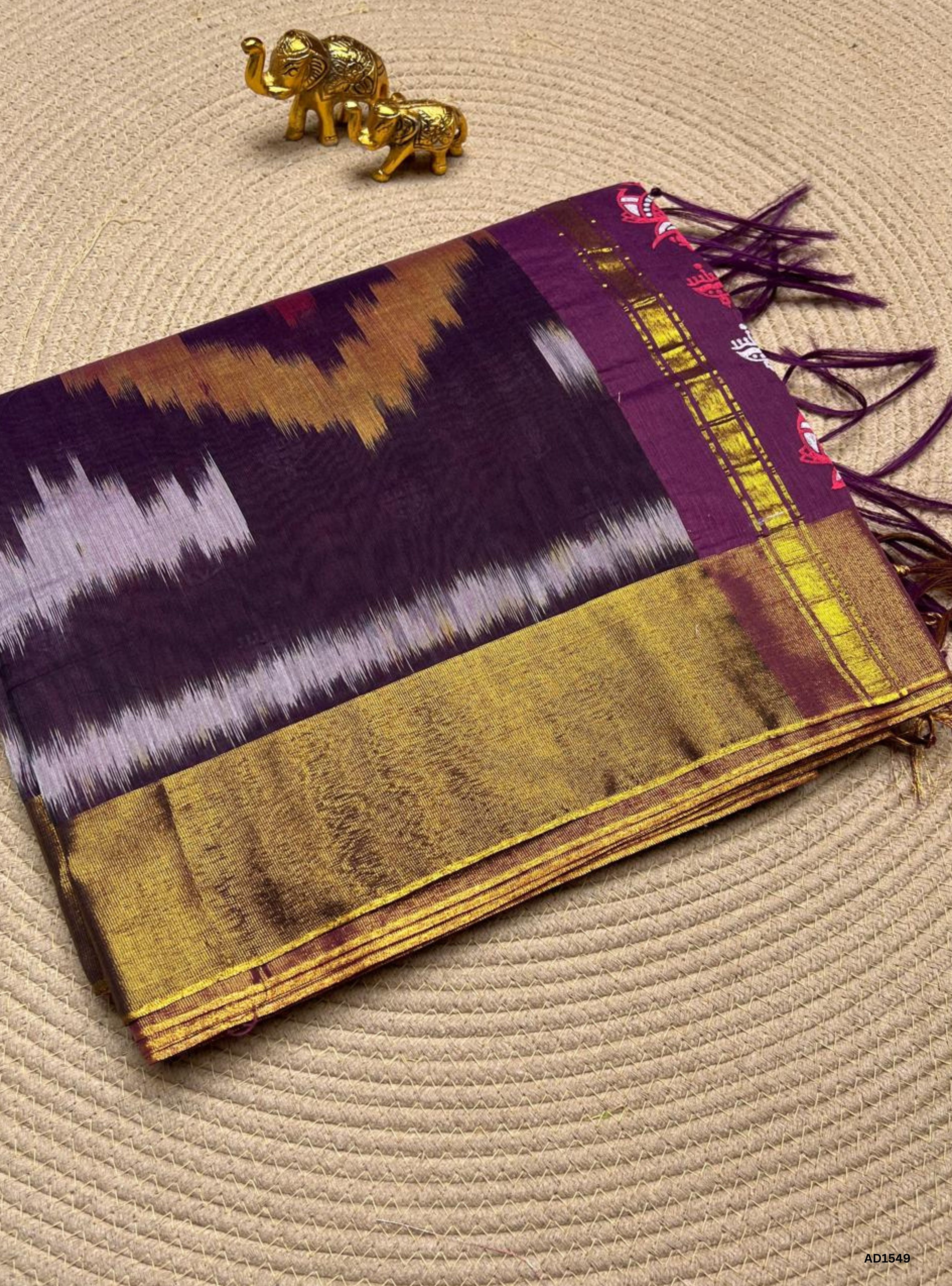 Purple & Plum - Kotta Cotton Saree