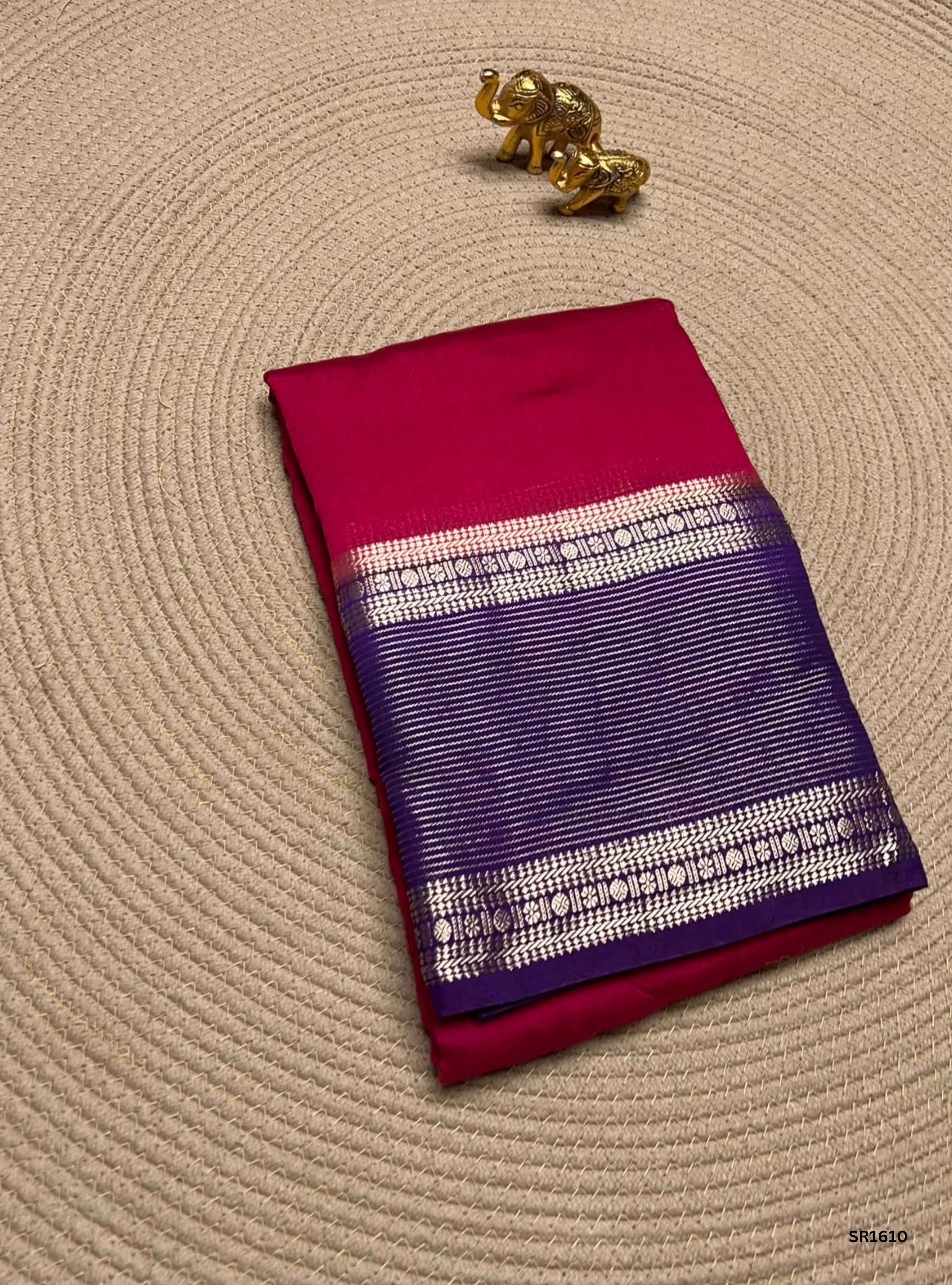 Rani Pink & Purple - Binny Silk Saree