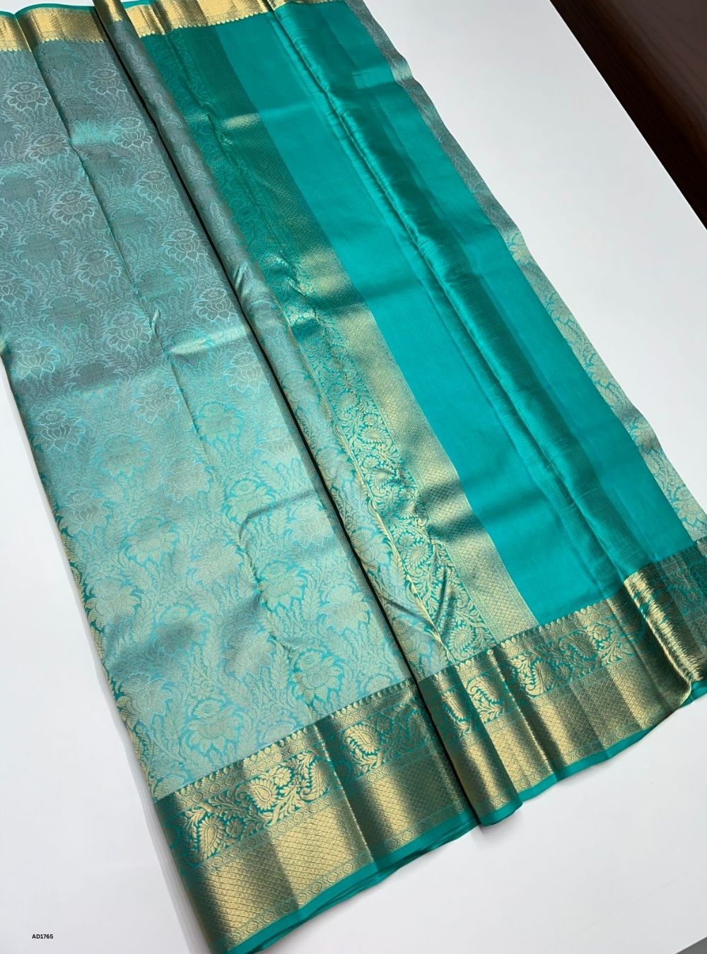 Aqua Blue - Kanjeevaram Silk Saree