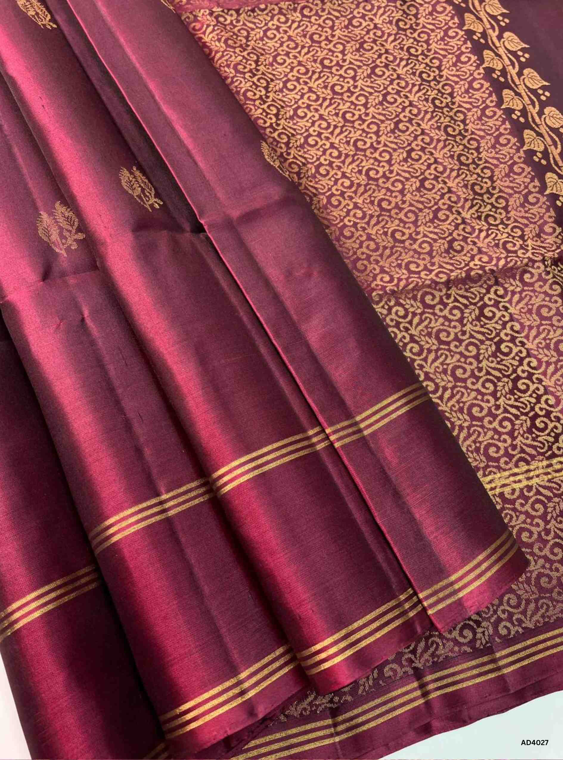 Plum - Soft Silk Saree